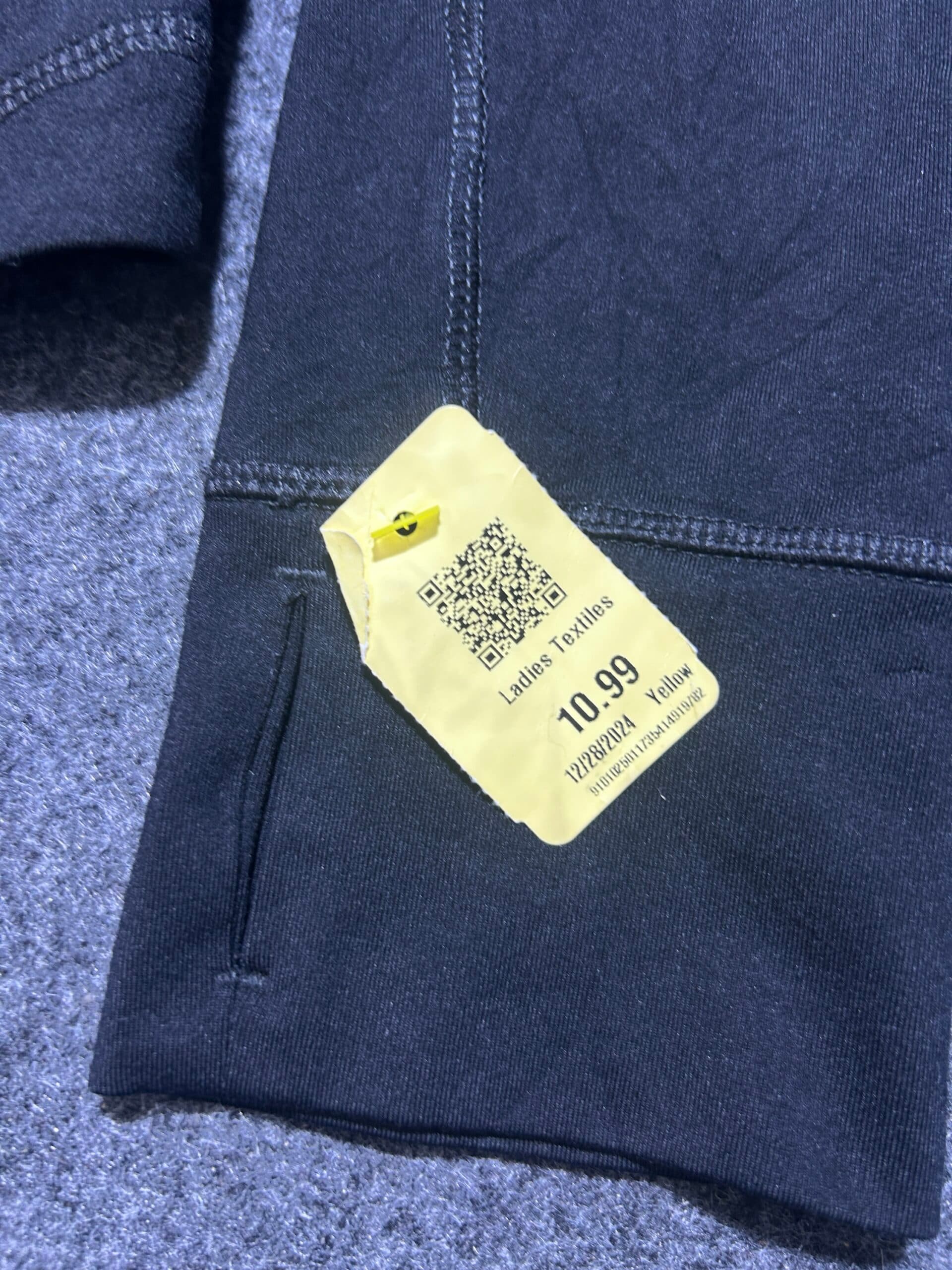 Branded thrift track jacket India detail view