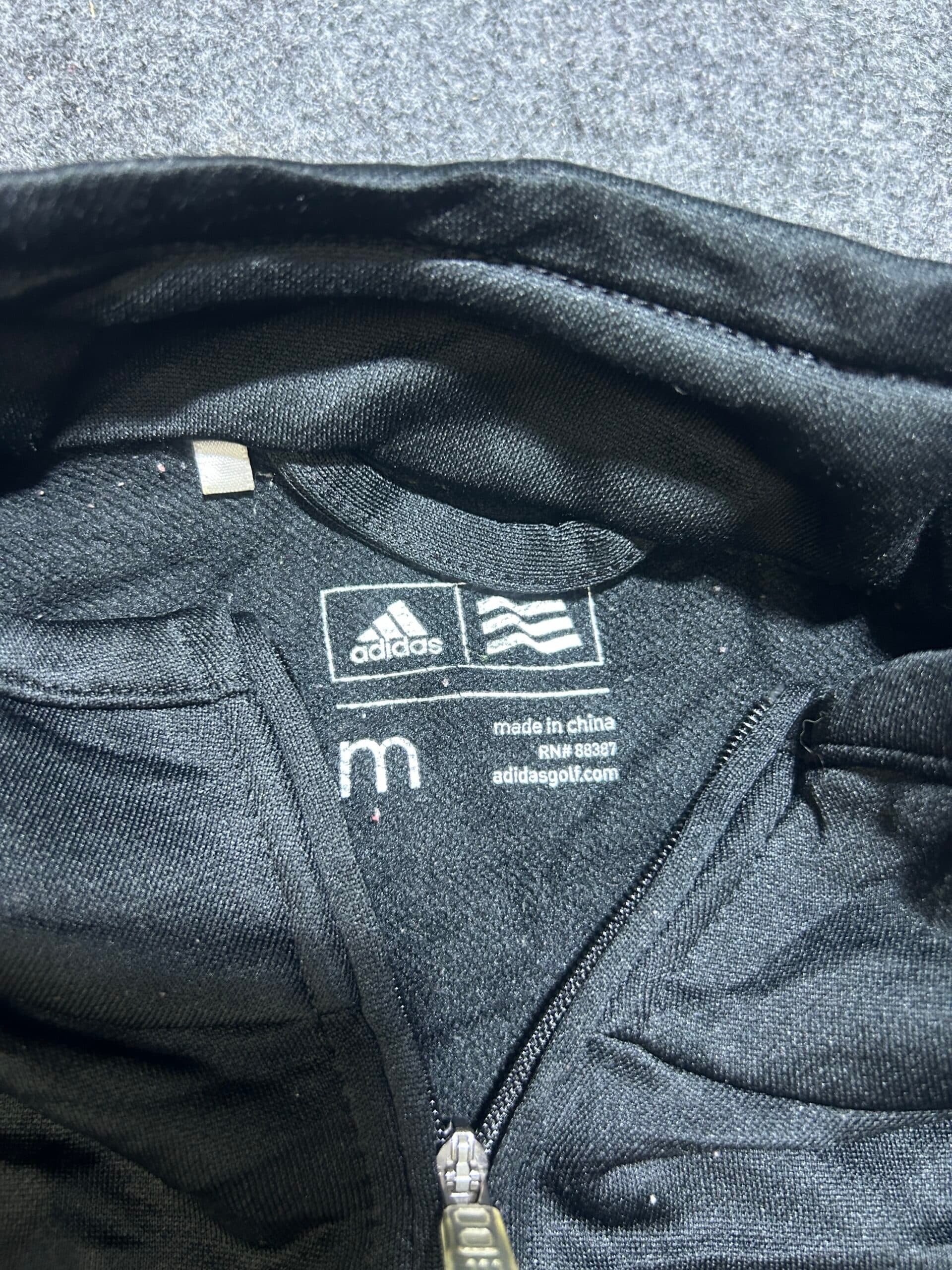 Adidas thrift track jacket India close-up