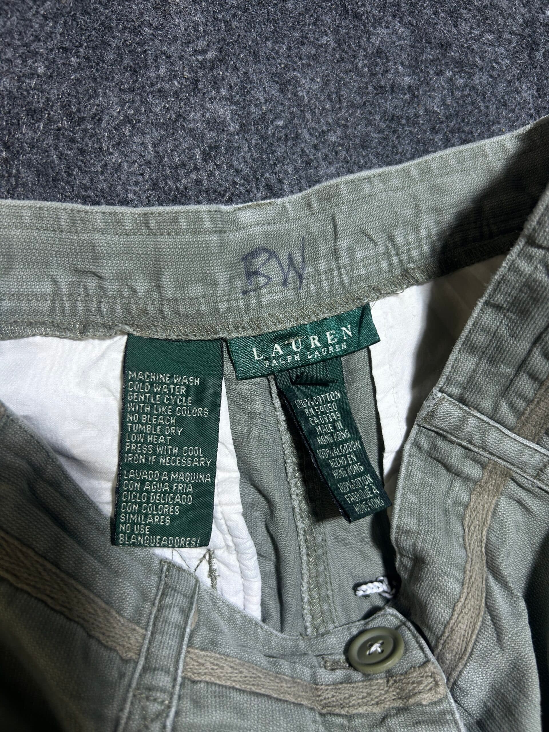 Ralph Lauren thrift pants India close-up