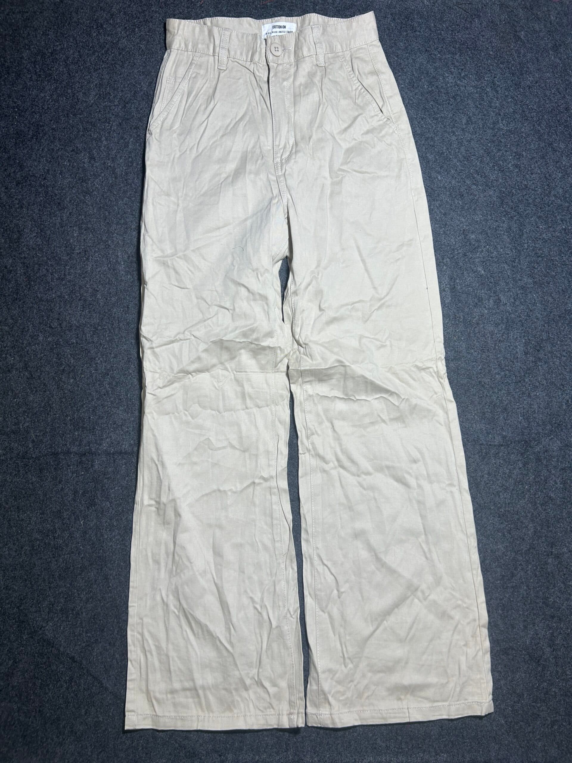 Branded thrift chinos India close-up