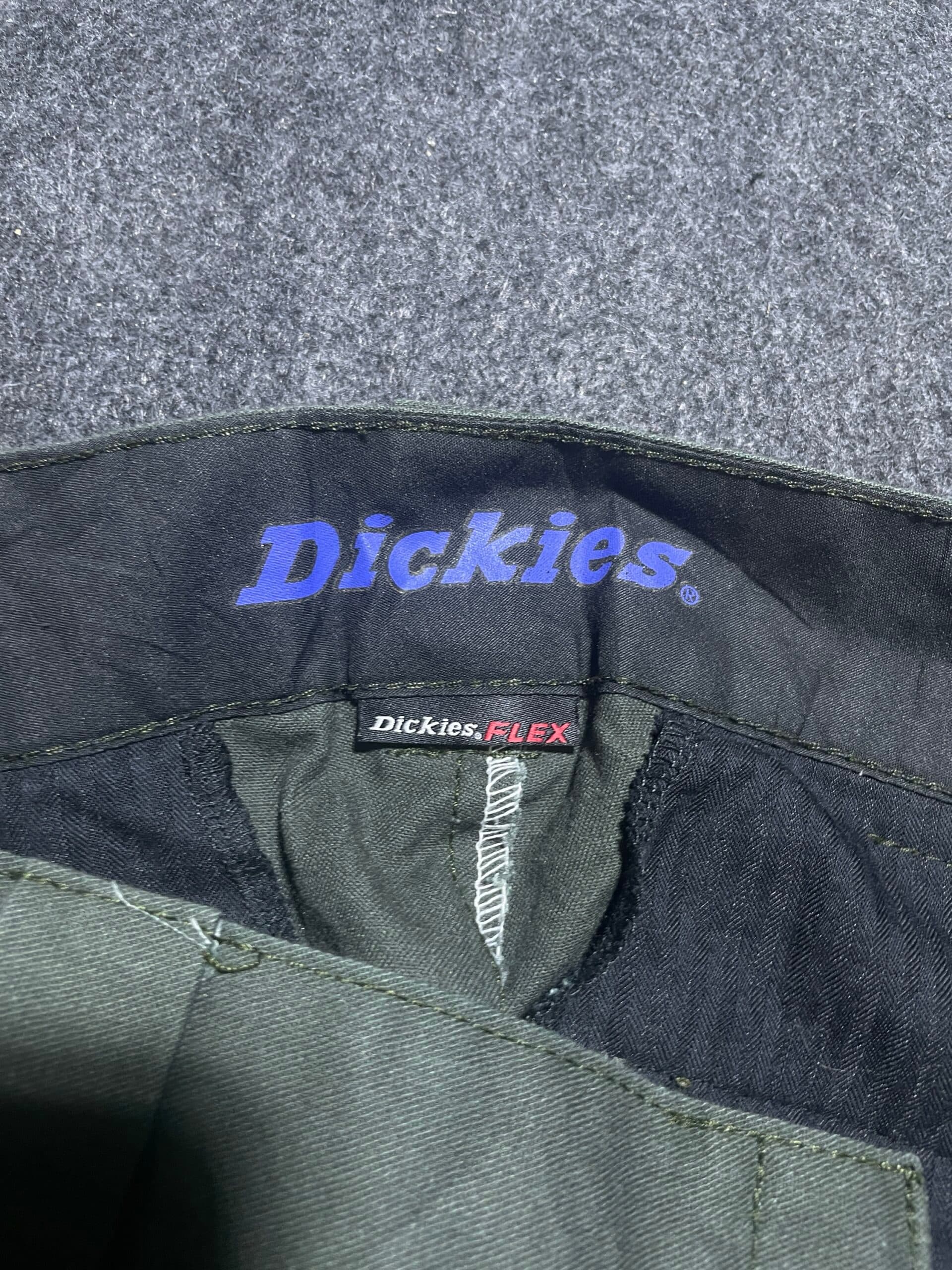 Dickies Flex Original Formal Pant Olive Green M thrift clothing India close-up