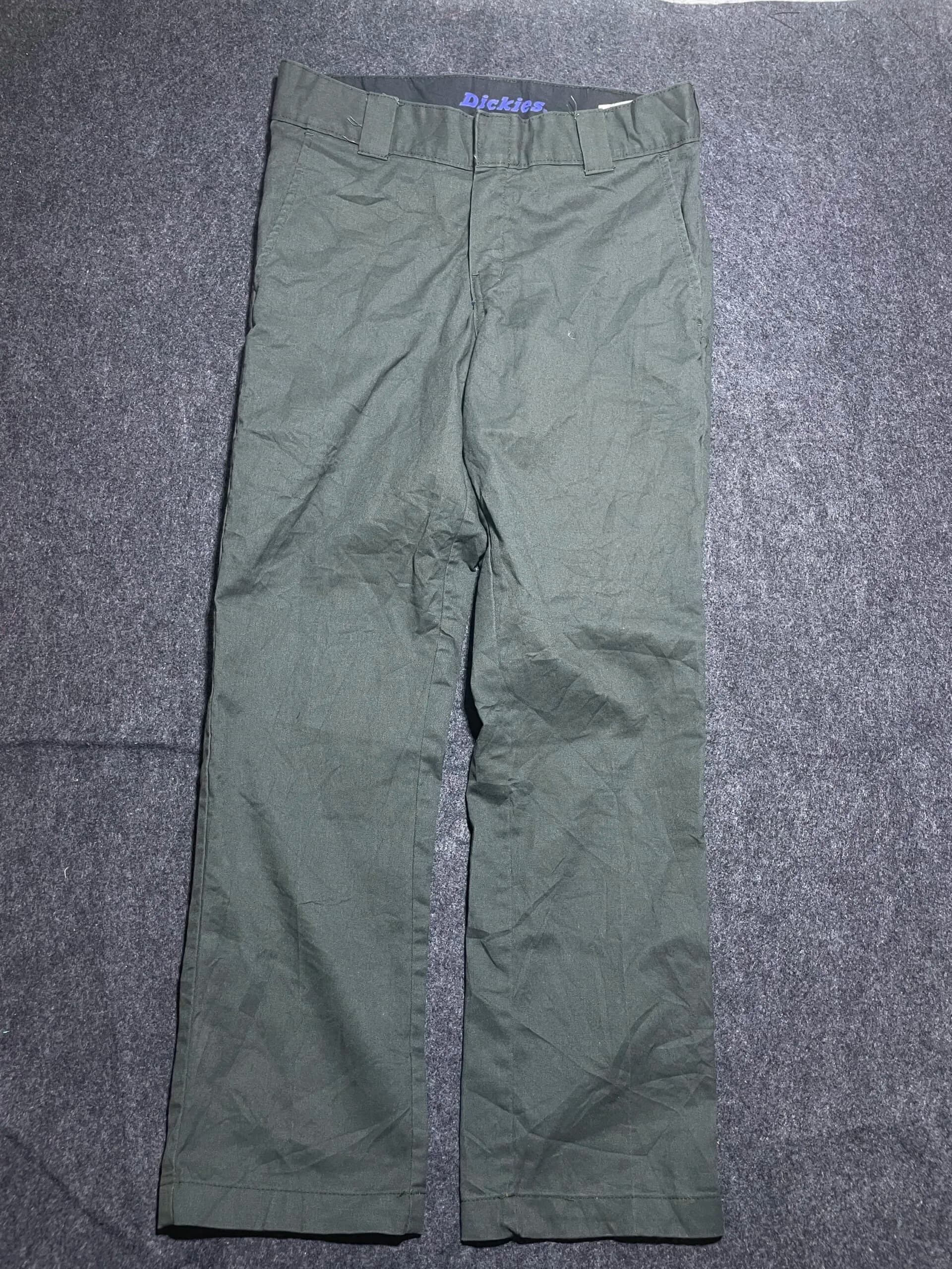 Dickies Flex Original Formal Pant Olive Green M thrift clothing India back view