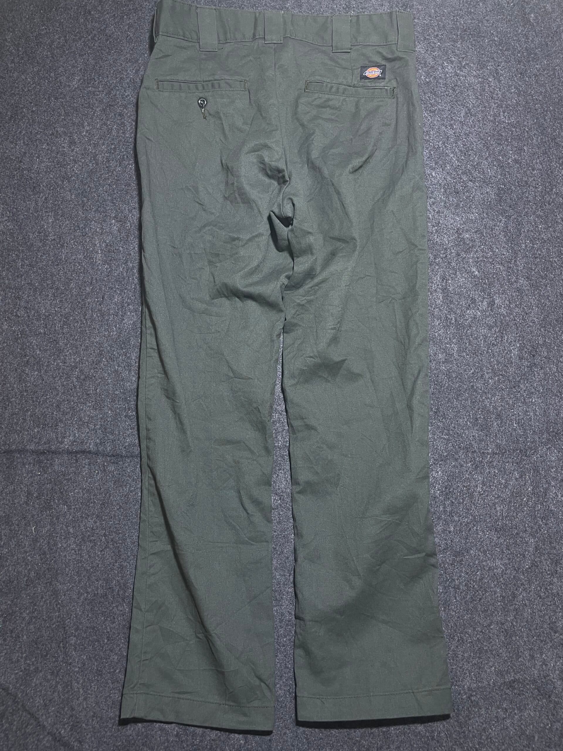 Dickies Flex Original Formal Pant Olive Green M thrift clothing India detail view