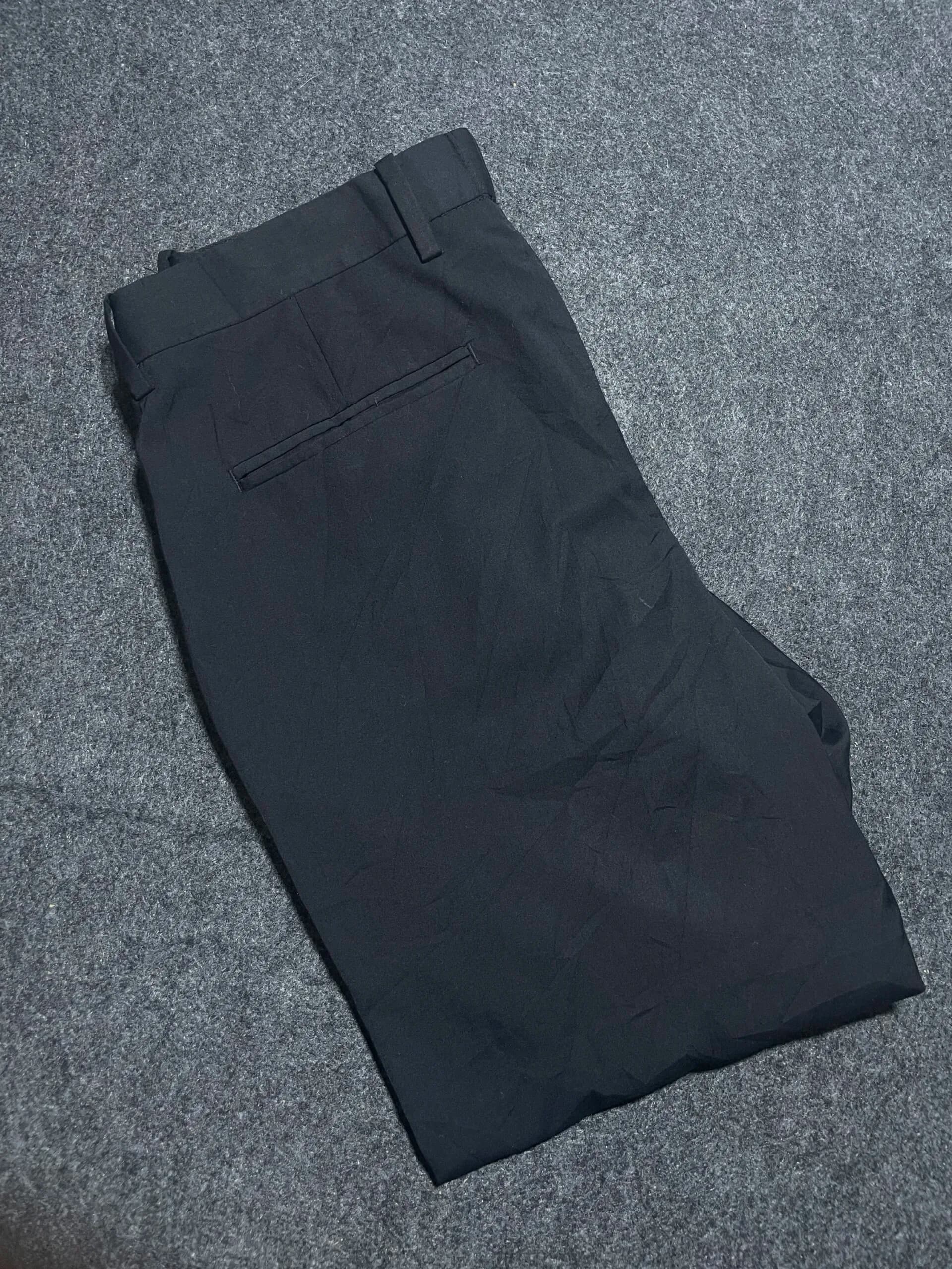 H&M Original Regular Fit Formal Pant Black M thrift clothing India