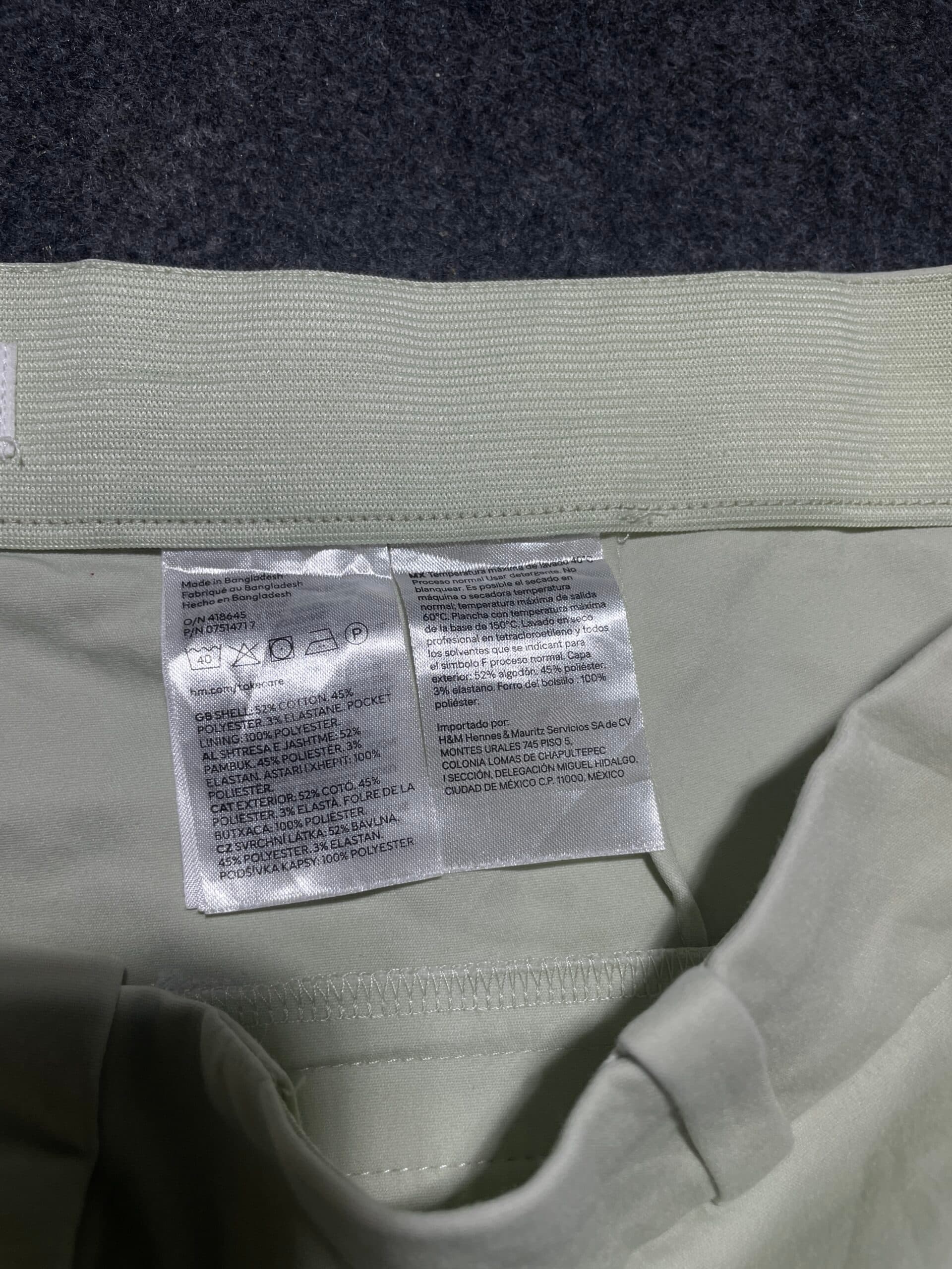 H&M Original Formal Pant 2XL thrift clothing India close-up