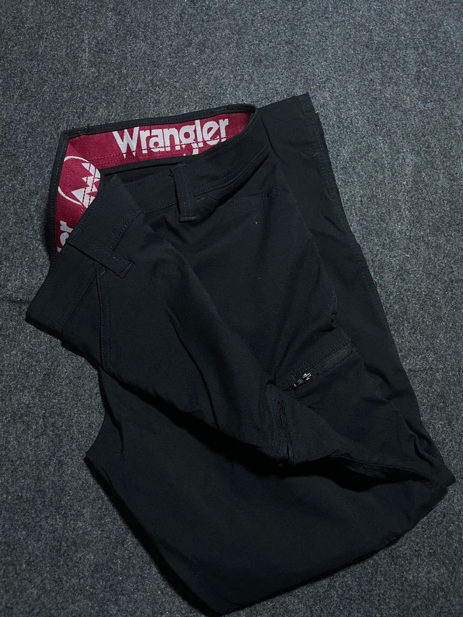 Wrangler Original Cargo Pant Black Large thrift clothing India