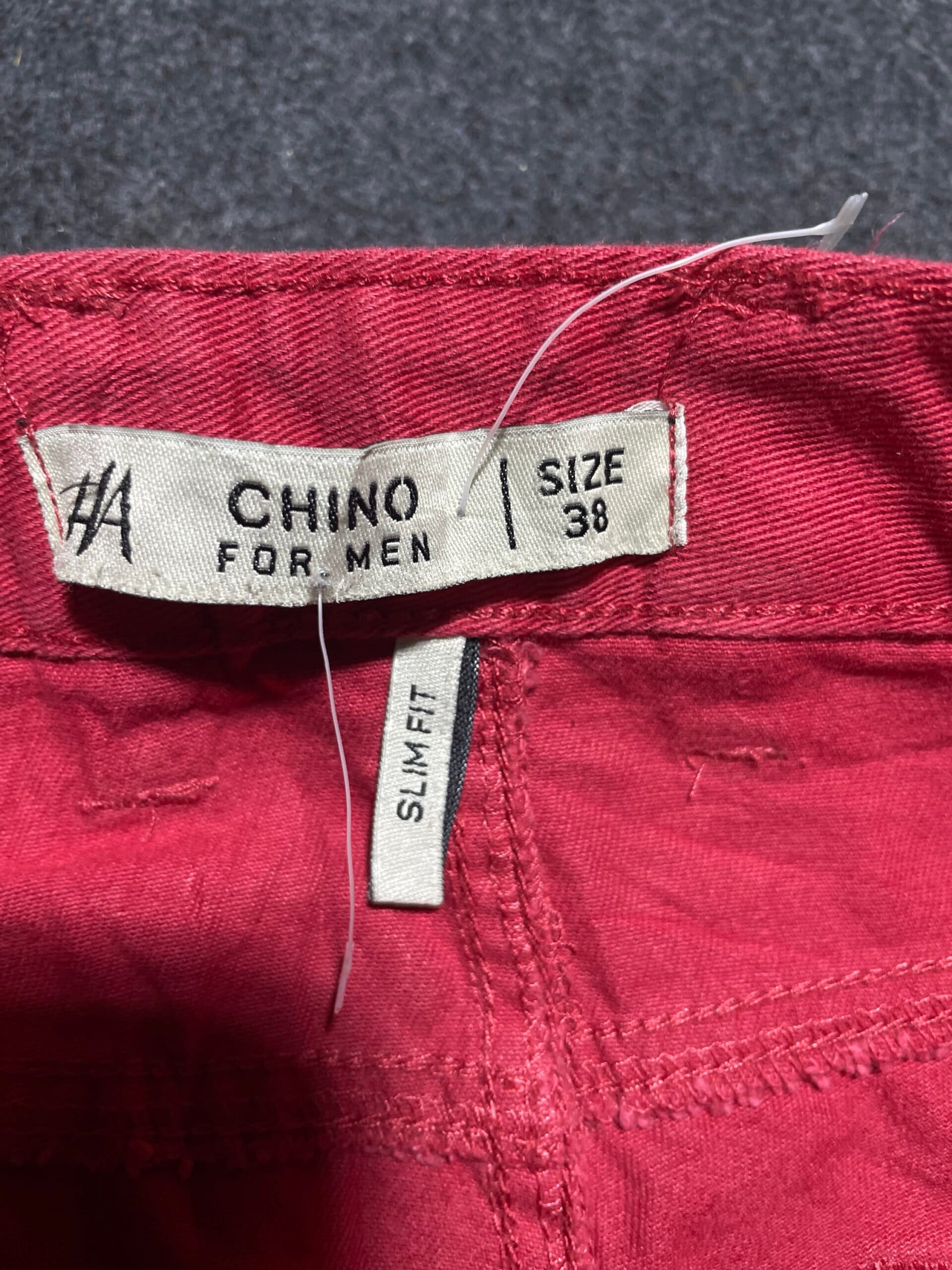 Branded thrift chinos India close-up