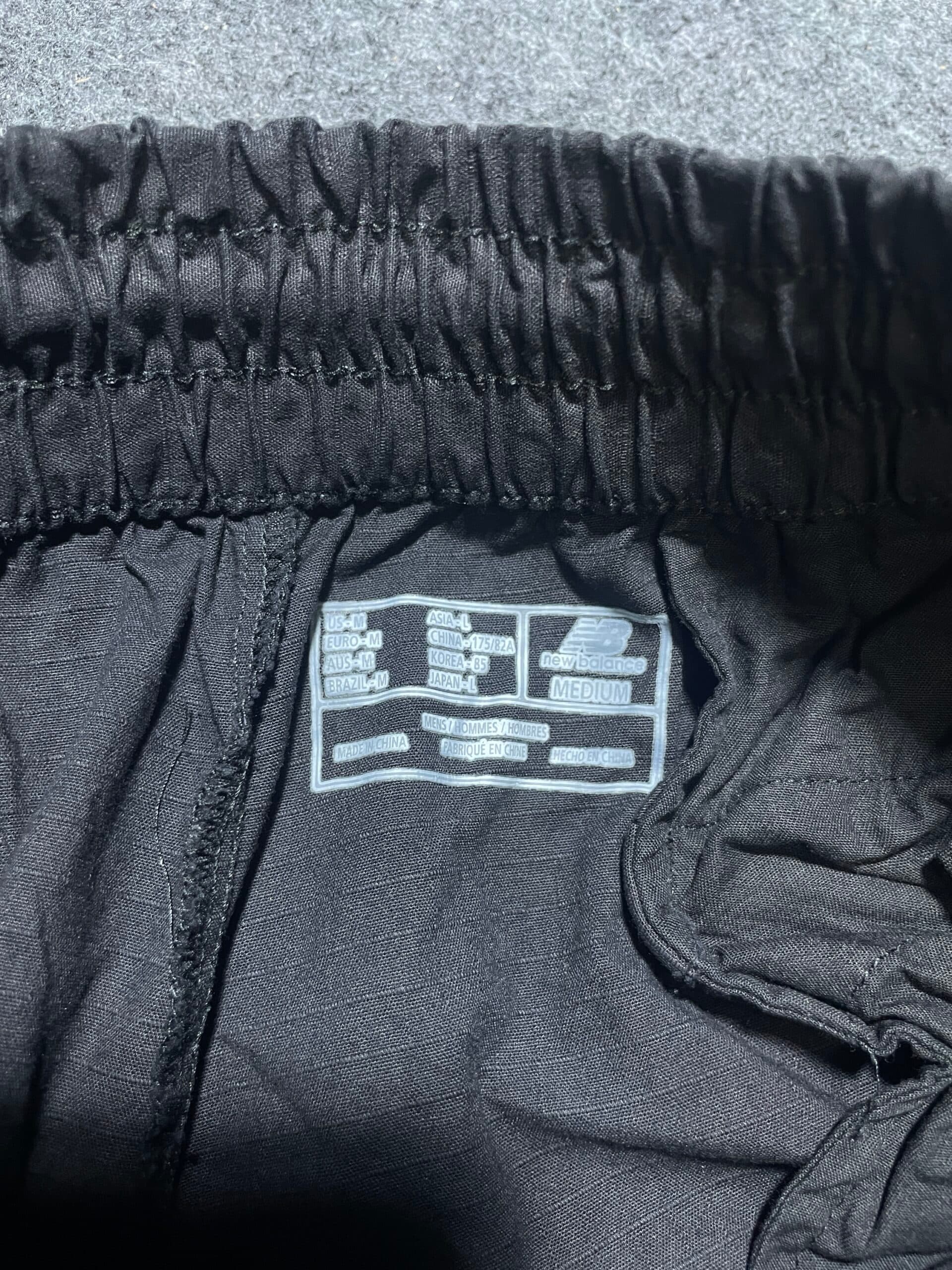 New Balance thrift cargo pants India close-up