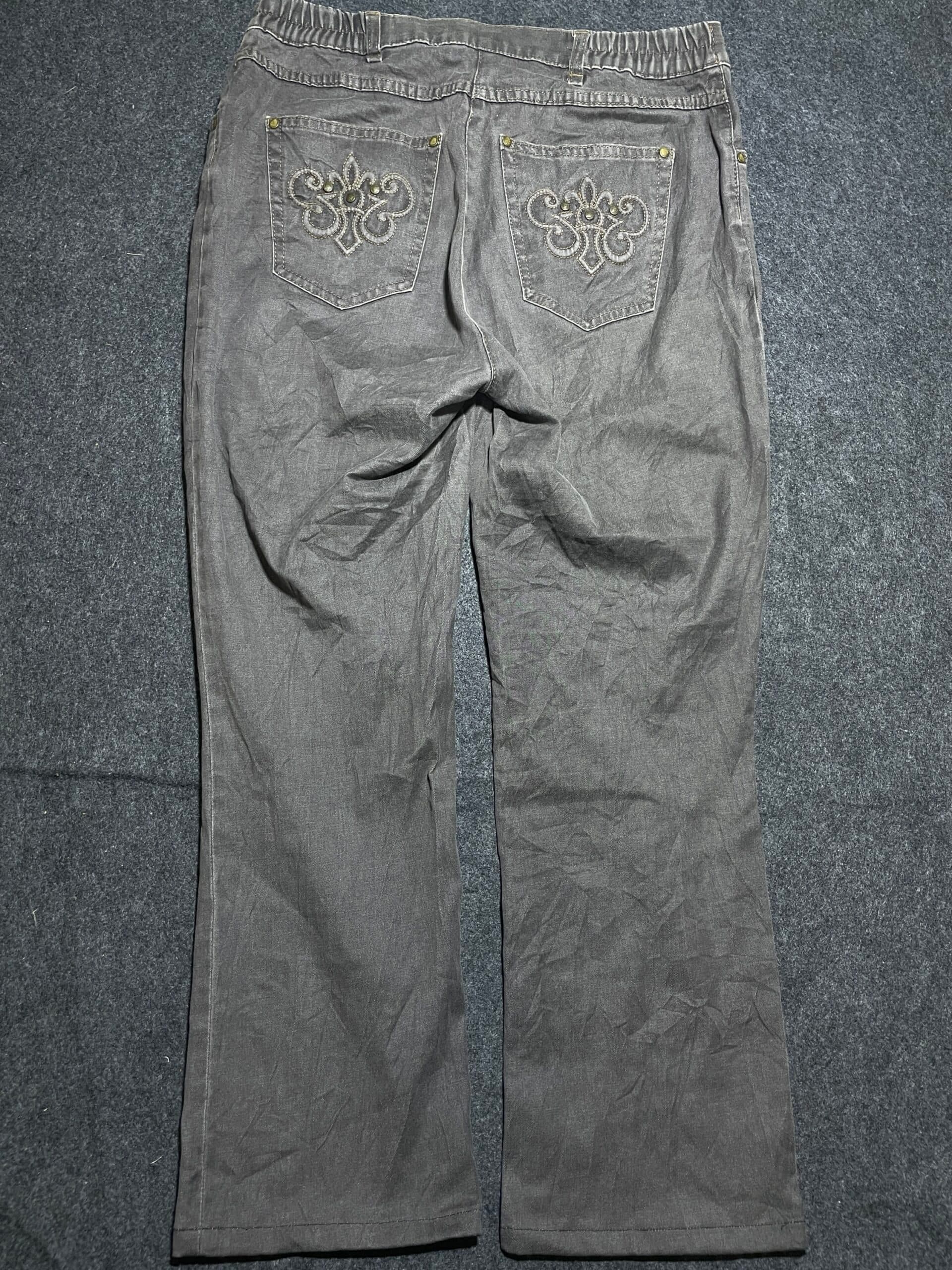 Branded thrift jeans India close-up