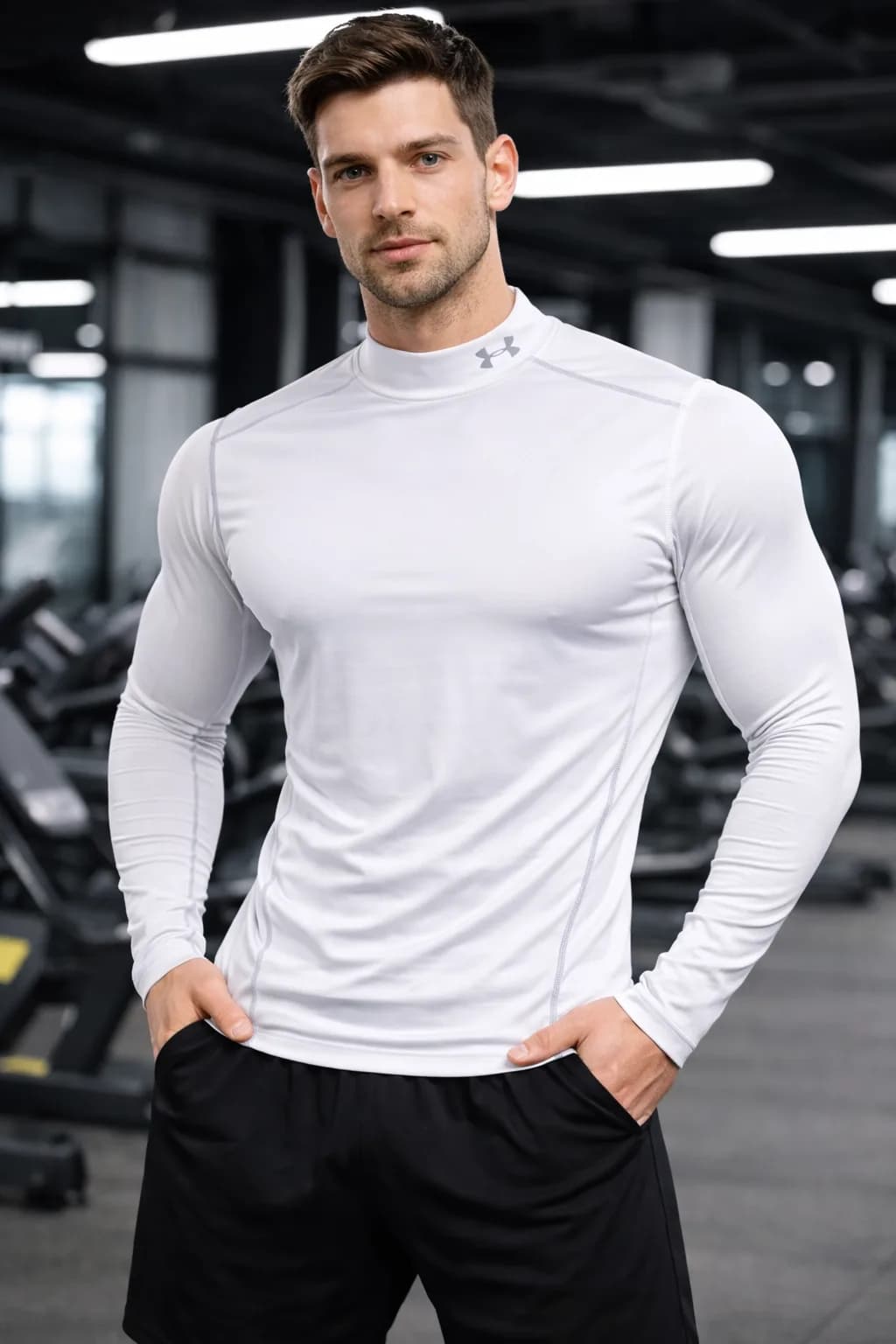 Under Armour Coldgear Compression Tshirt White M