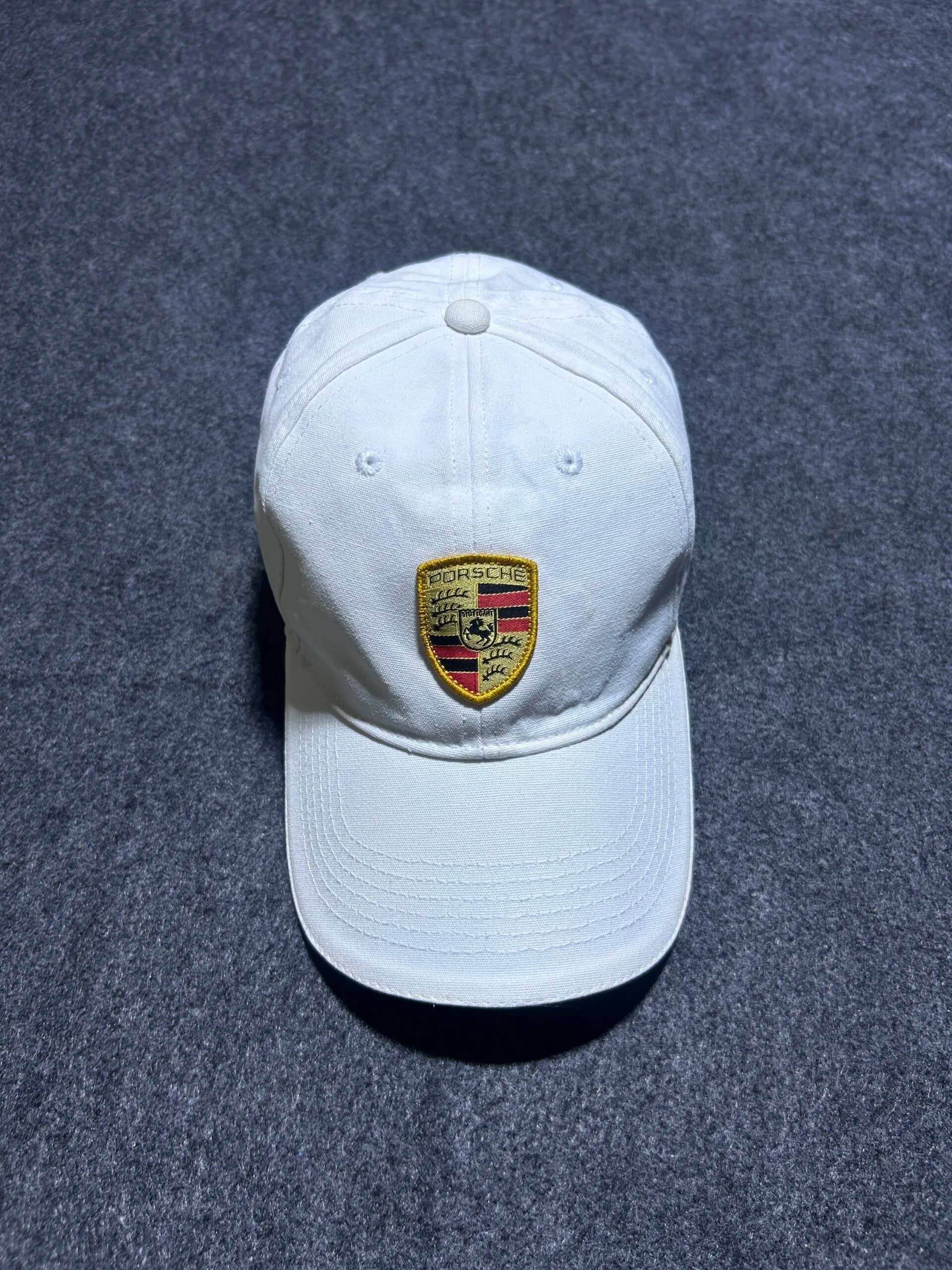 Porsche Crest White Baseball Cap | Premium Adjustable Strap | Luxury Streetwear thrift clothing India back view