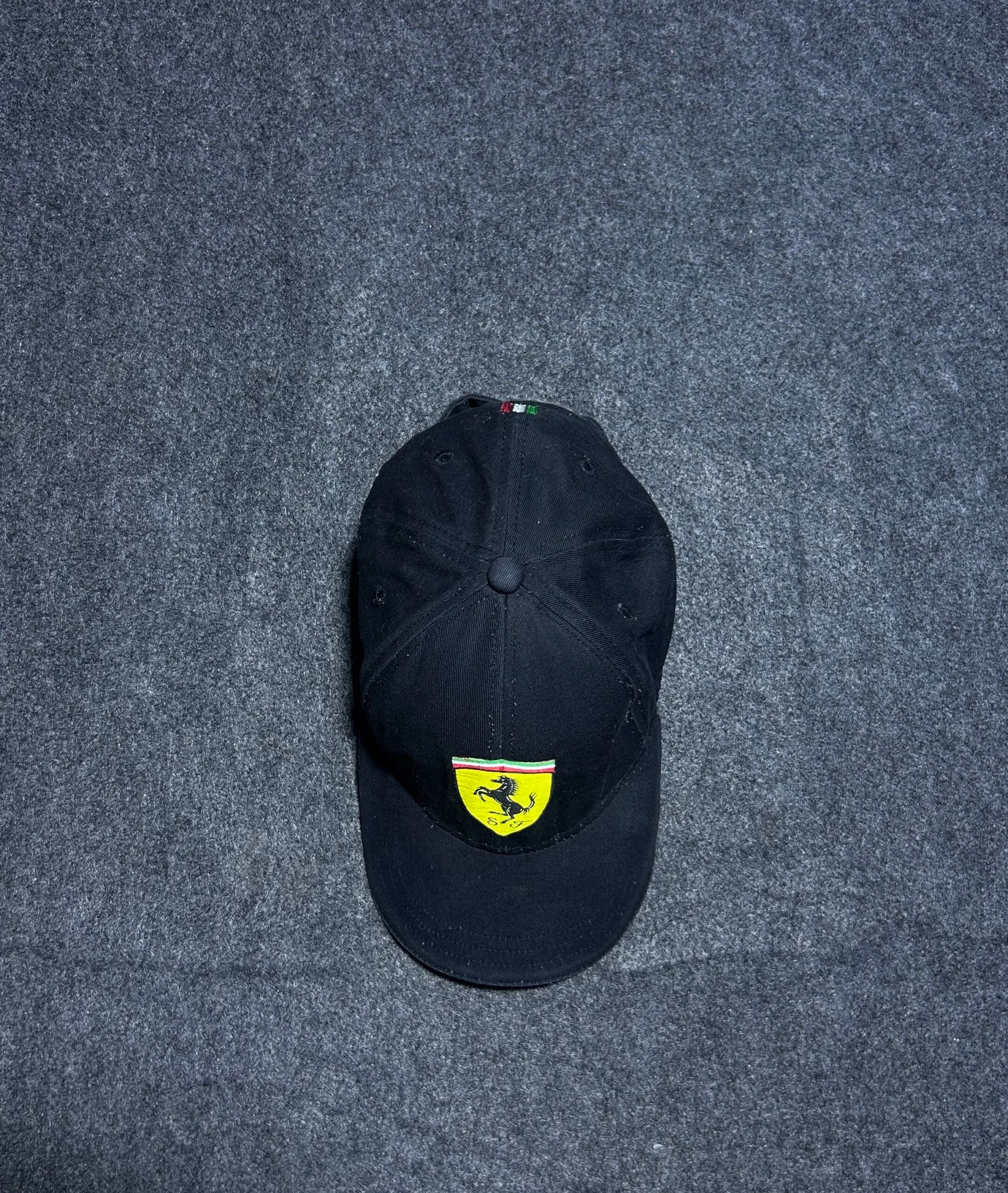 Ferrari Black Baseball Cap | Official Licensed Product | Classic Logo Hat thrift clothing India back view