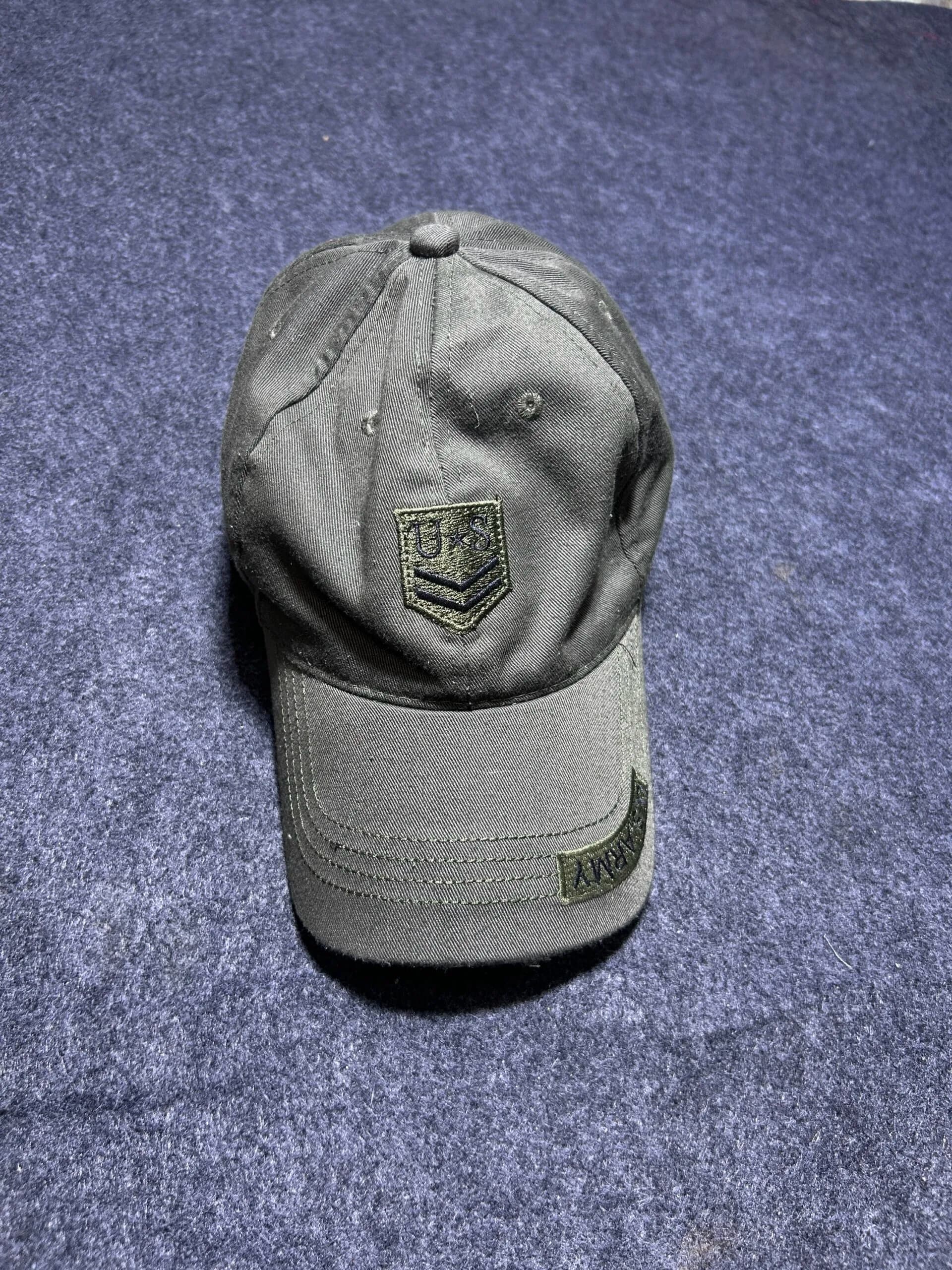 U.S. Army Military Style Olive Green Cap | Embroidered Logo Adjustable Hat thrift clothing India