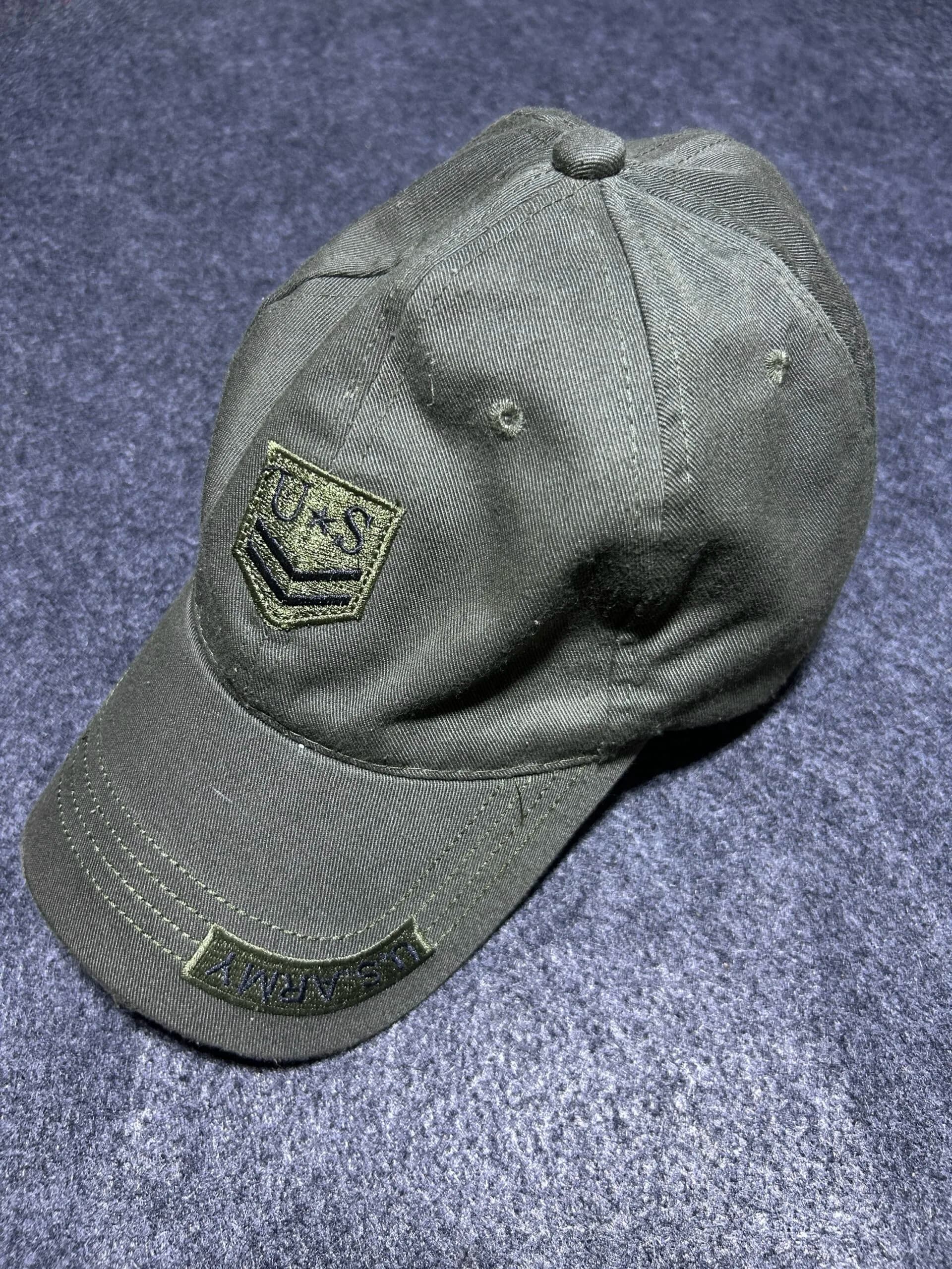 U.S. Army Military Style Olive Green Cap | Embroidered Logo Adjustable Hat thrift clothing India back view