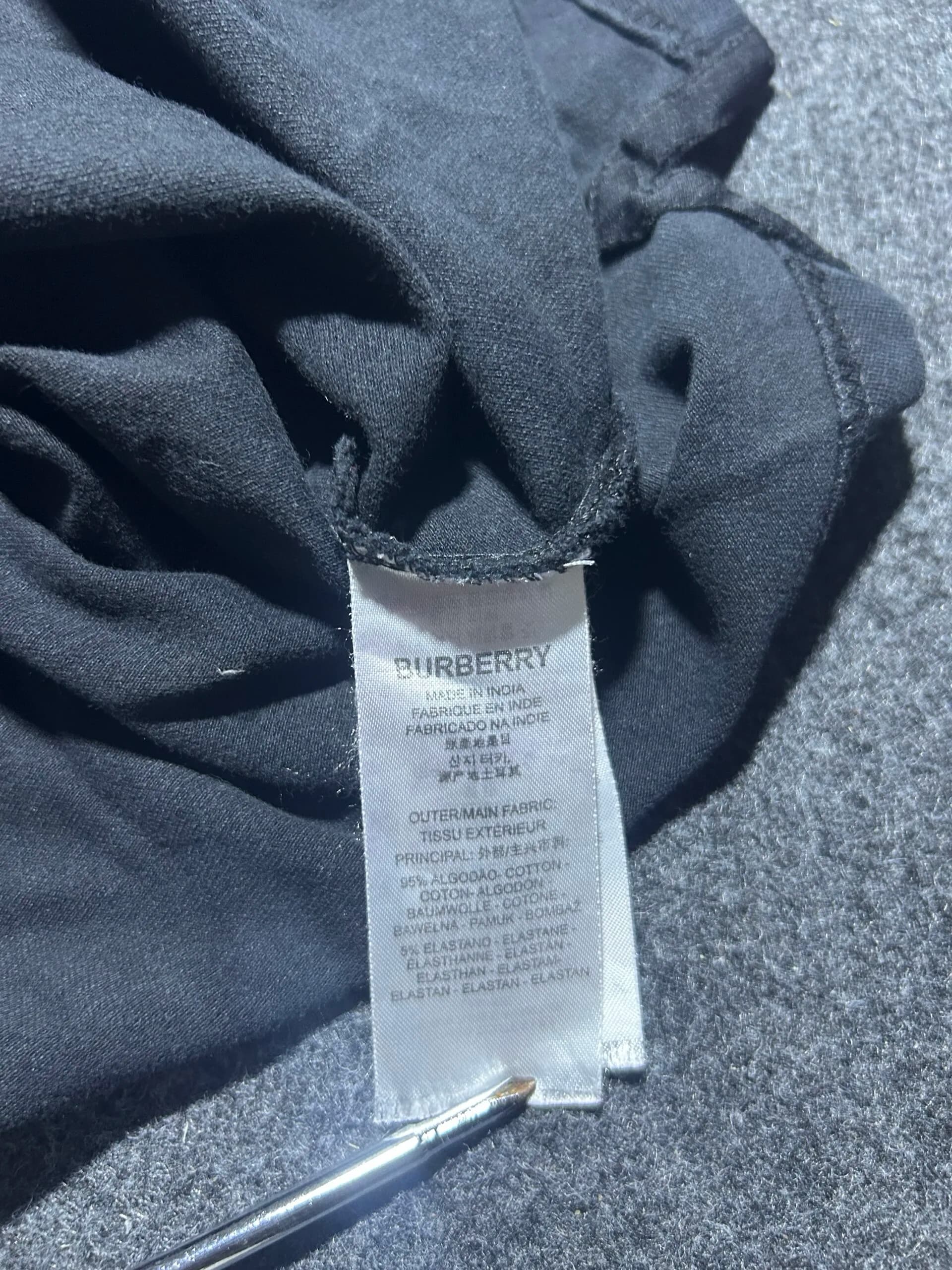 Branded thrift polo shirt India detail view