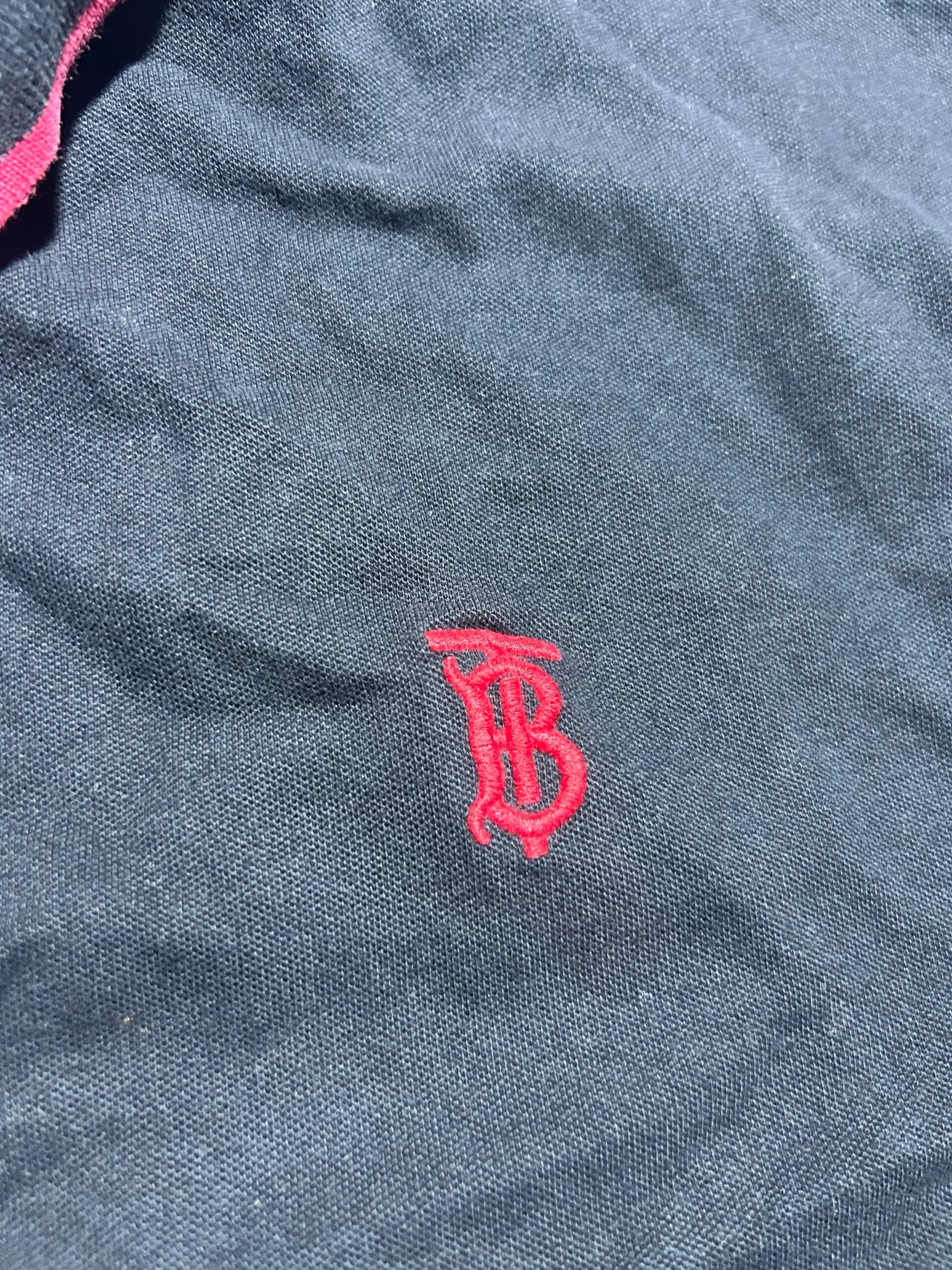 Branded thrift polo shirt India close-up