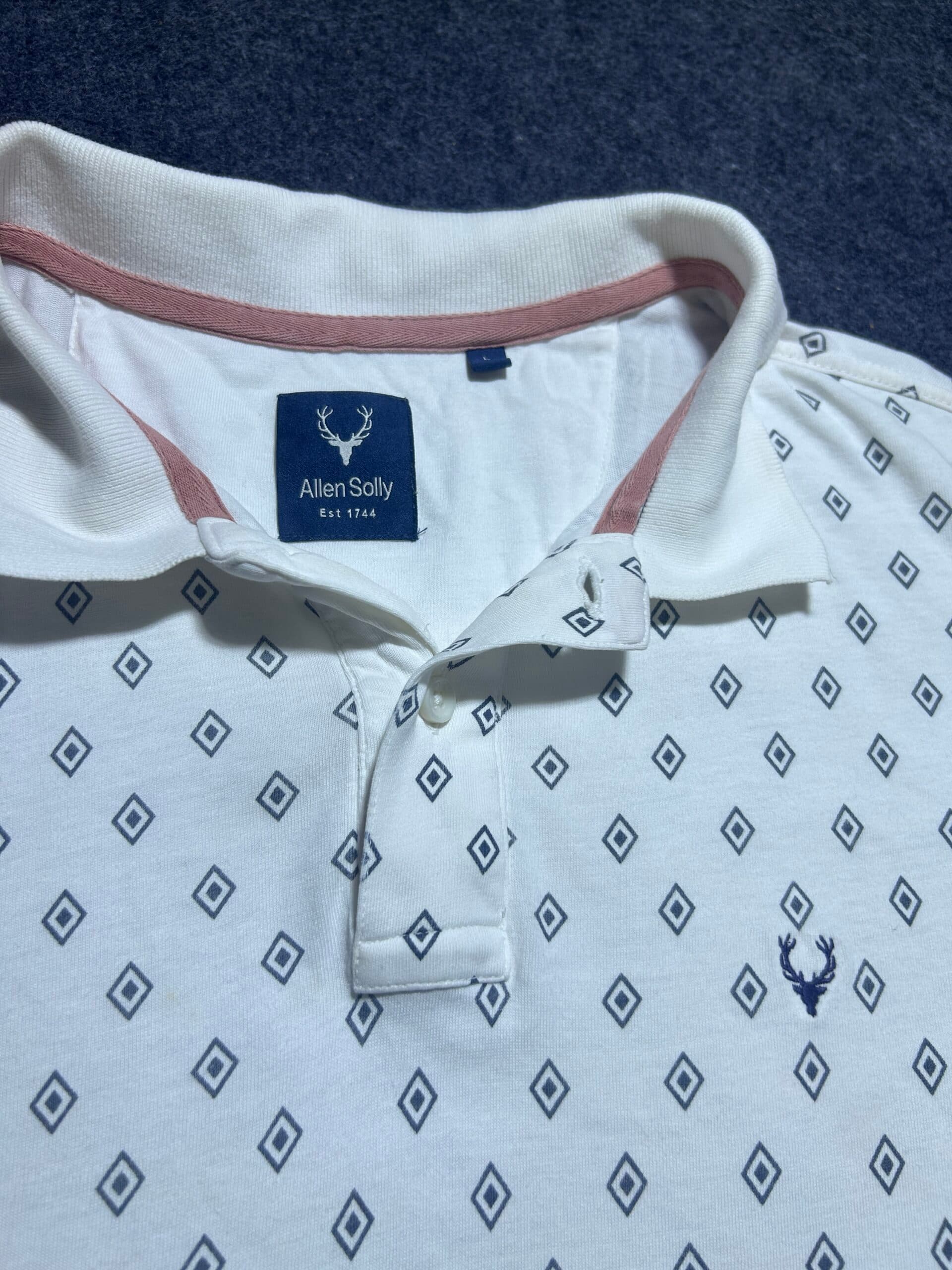 Branded thrift polo shirt India detail view