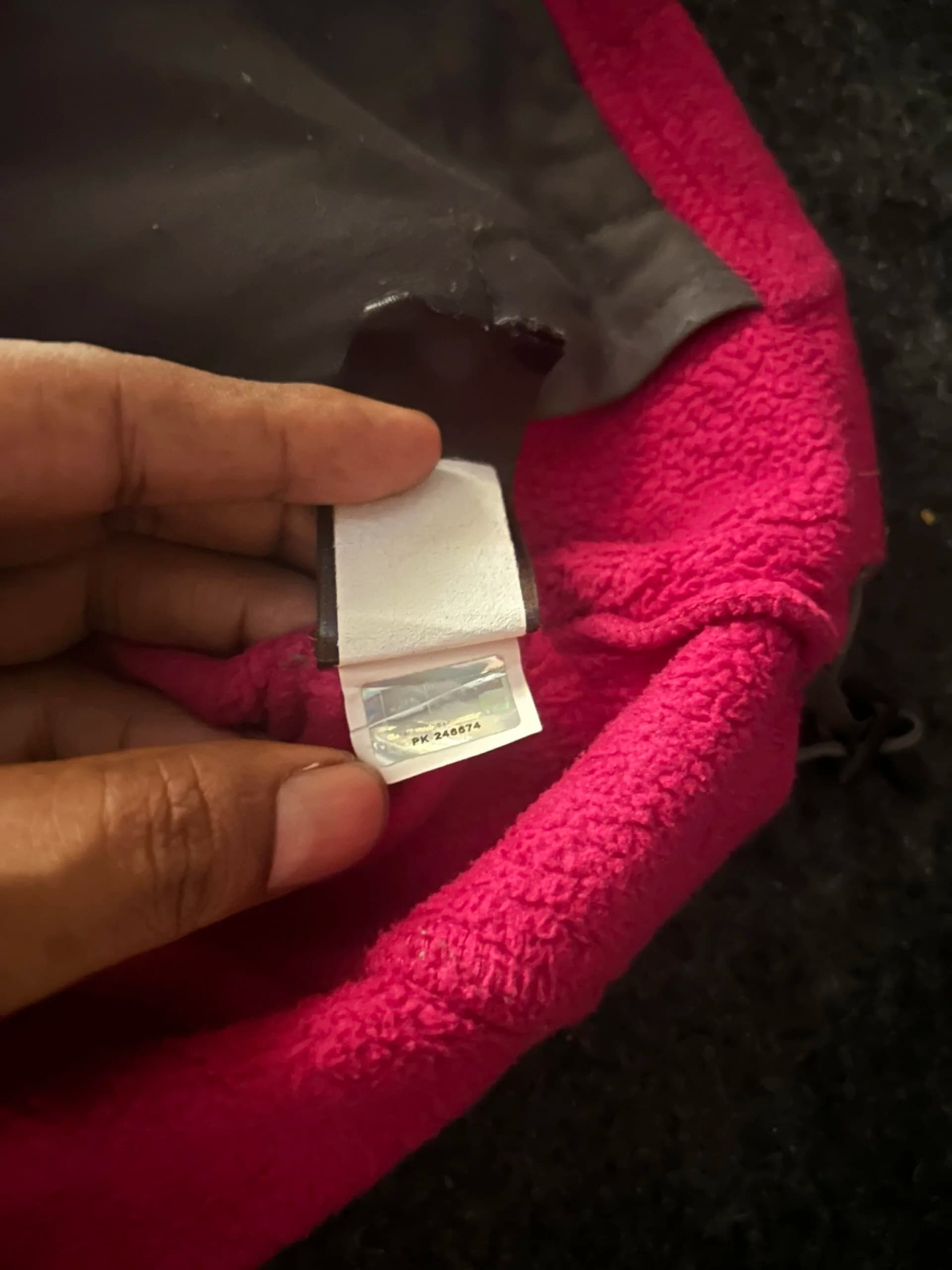 The North Face thrift fleece jacket India close-up