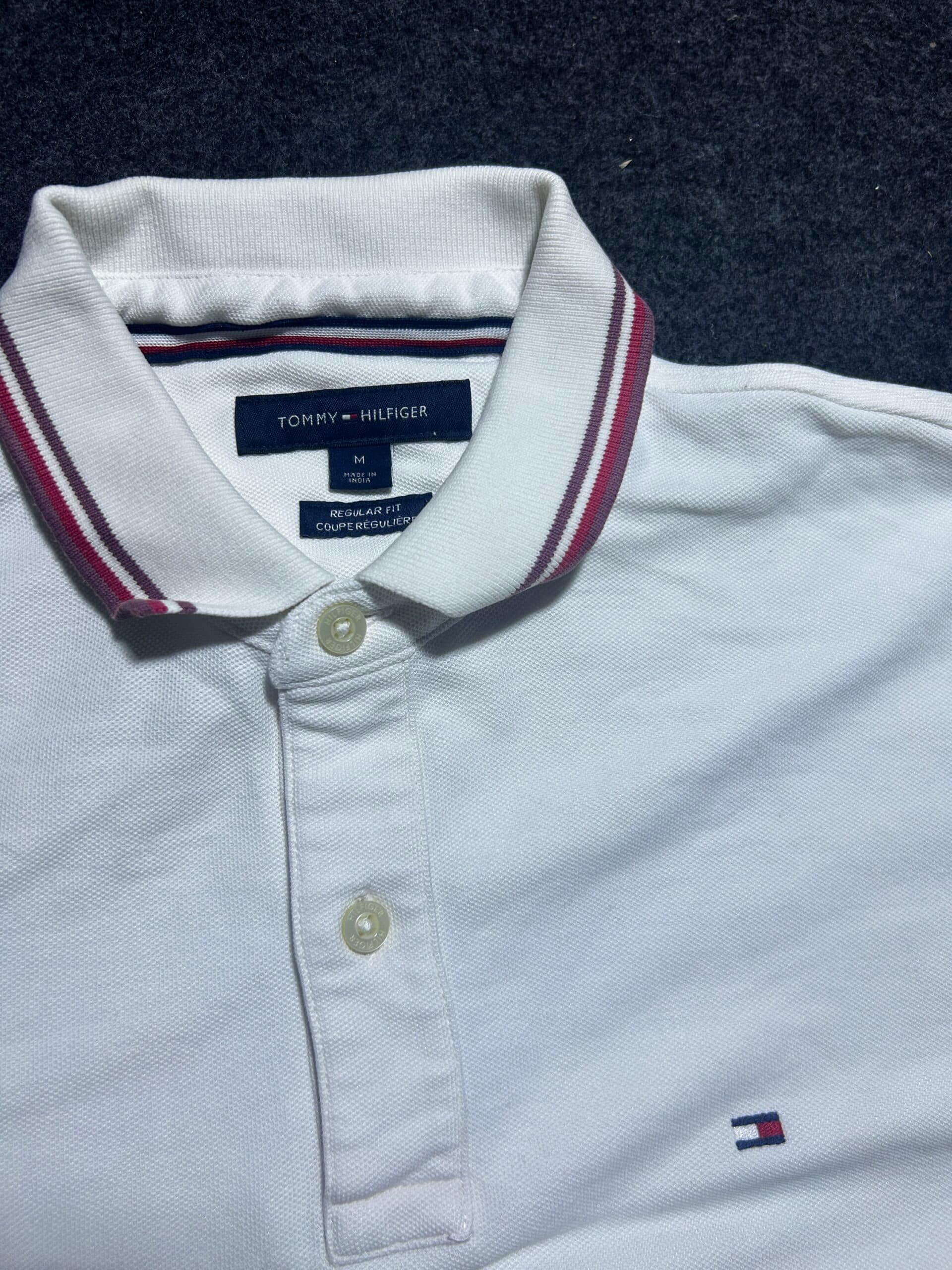 Tommy Hilfiger thrift polo shirt India close-up