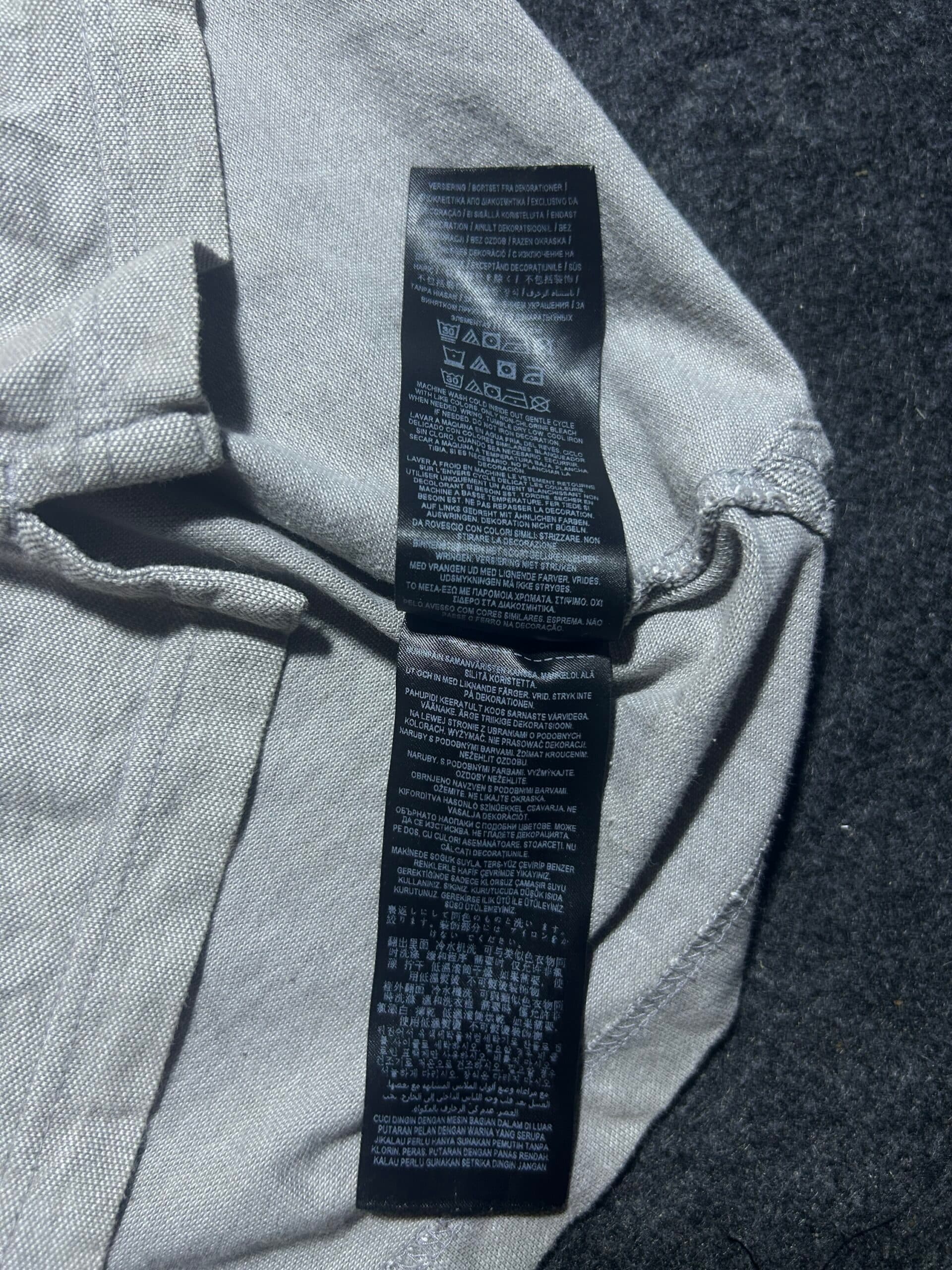 Branded thrift t-shirt India close-up