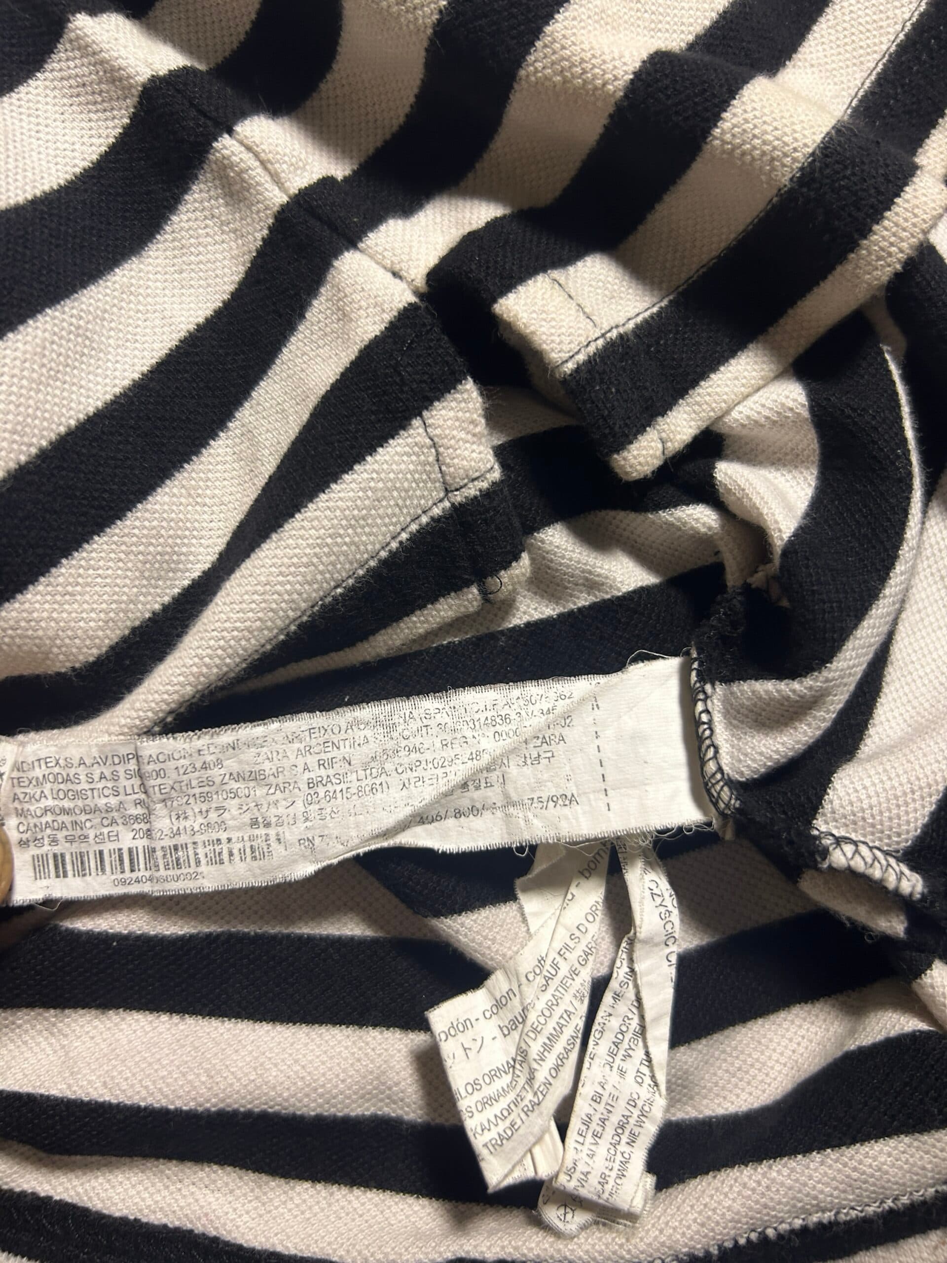 Zara thrift polo shirt India detail view