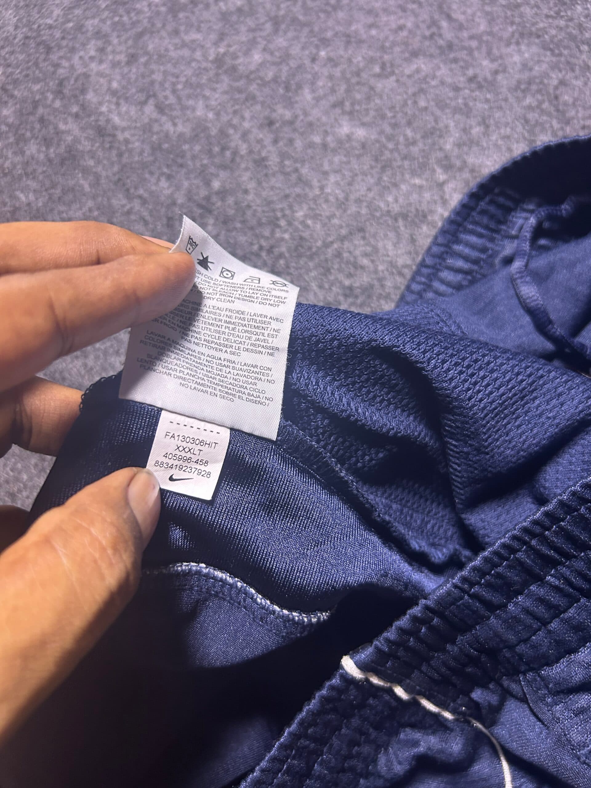 Nike thrift shorts India close-up