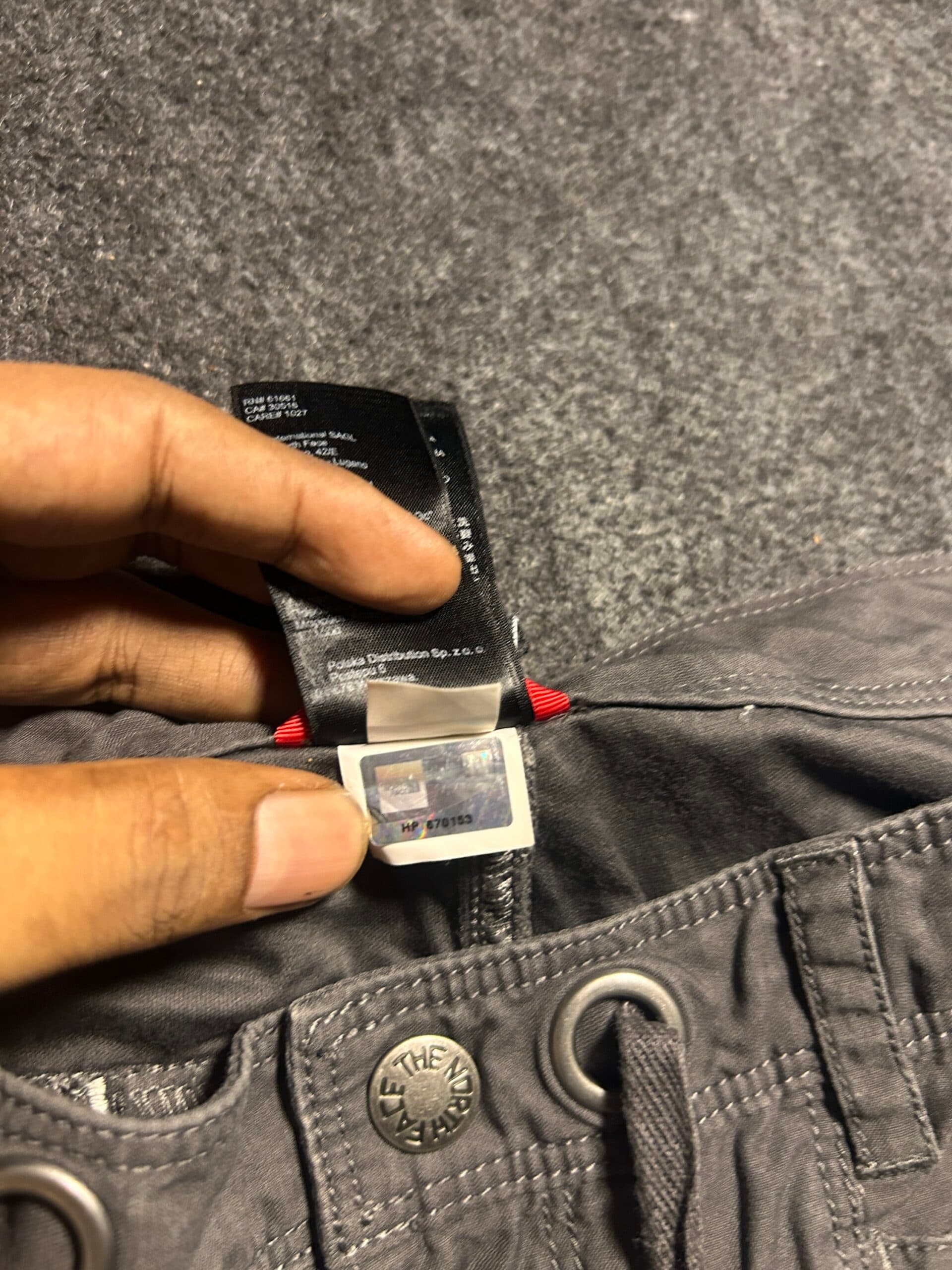 The North Face thrift track pants India close-up