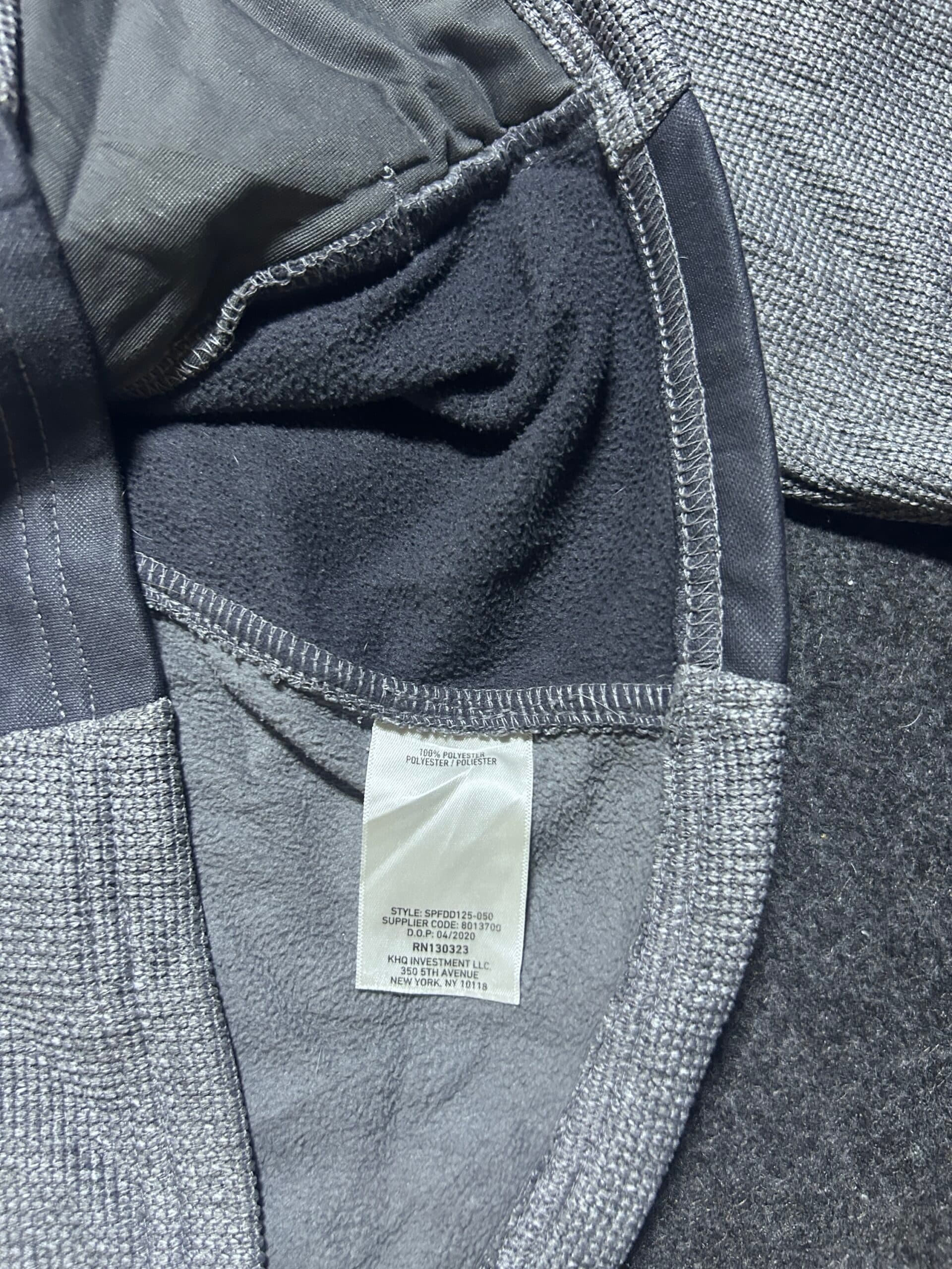 Branded thrift fleece jacket India detail view