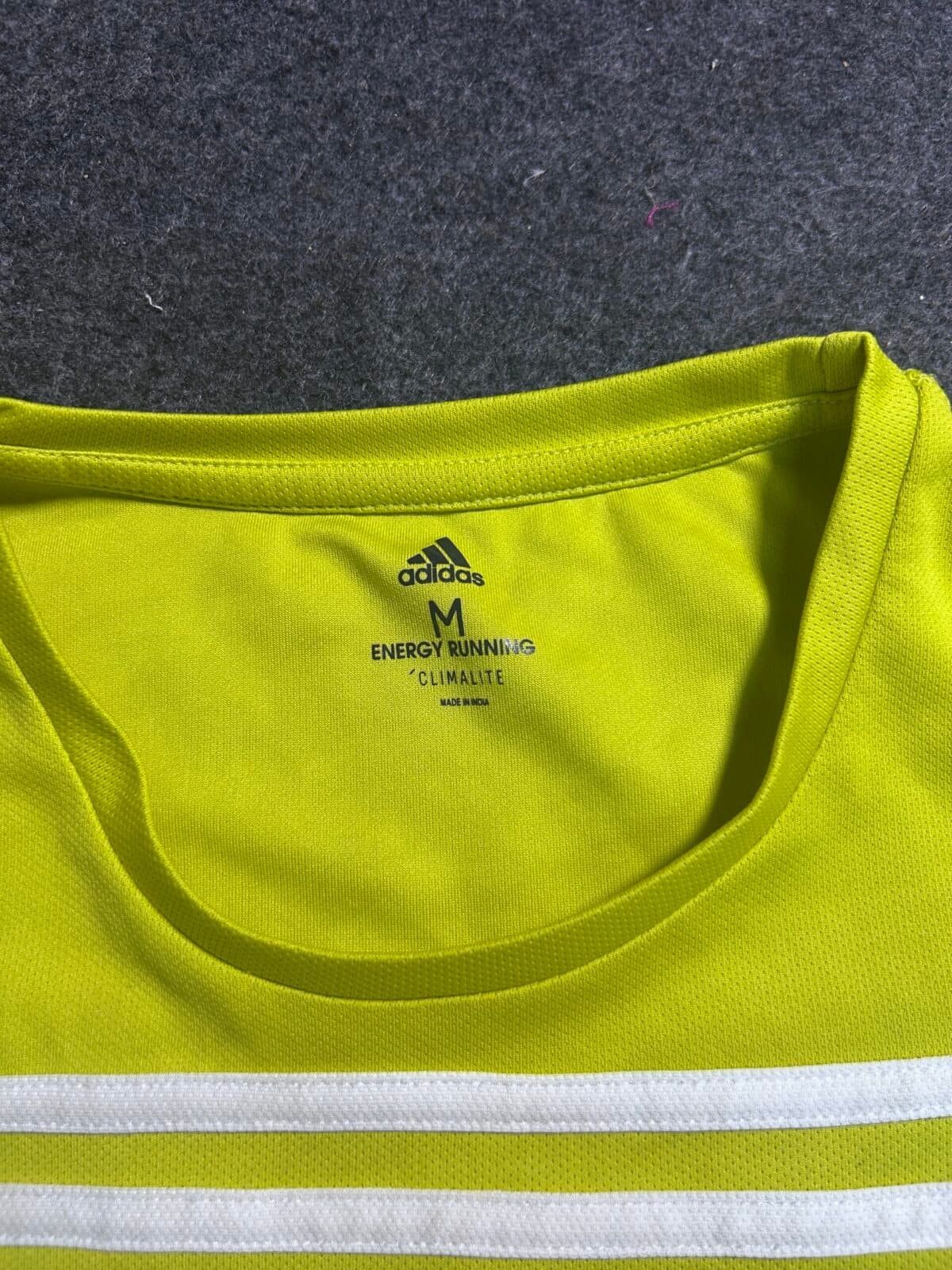 Adidas thrift clothing India close-up