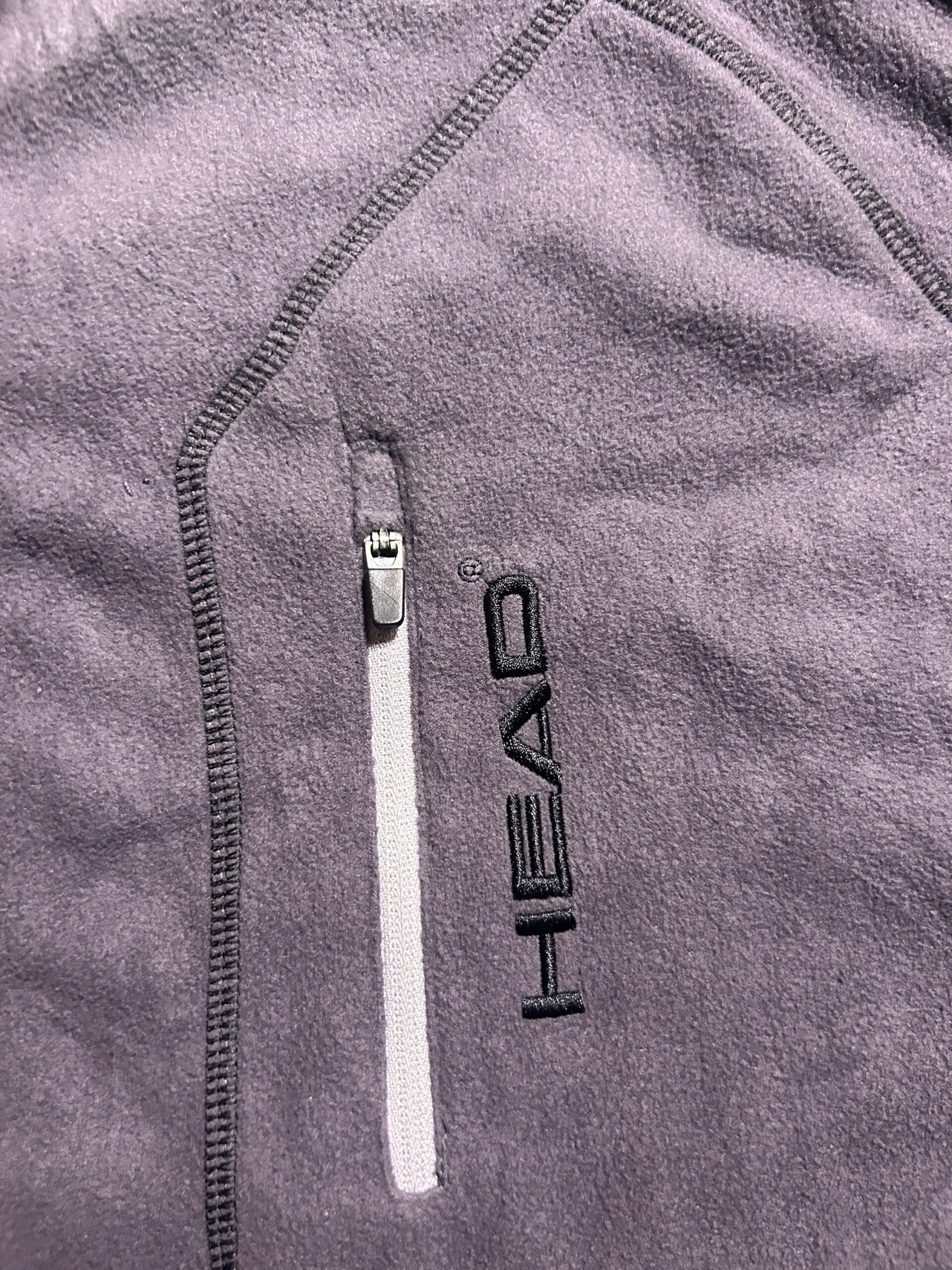 Branded thrift fleece jacket India detail view