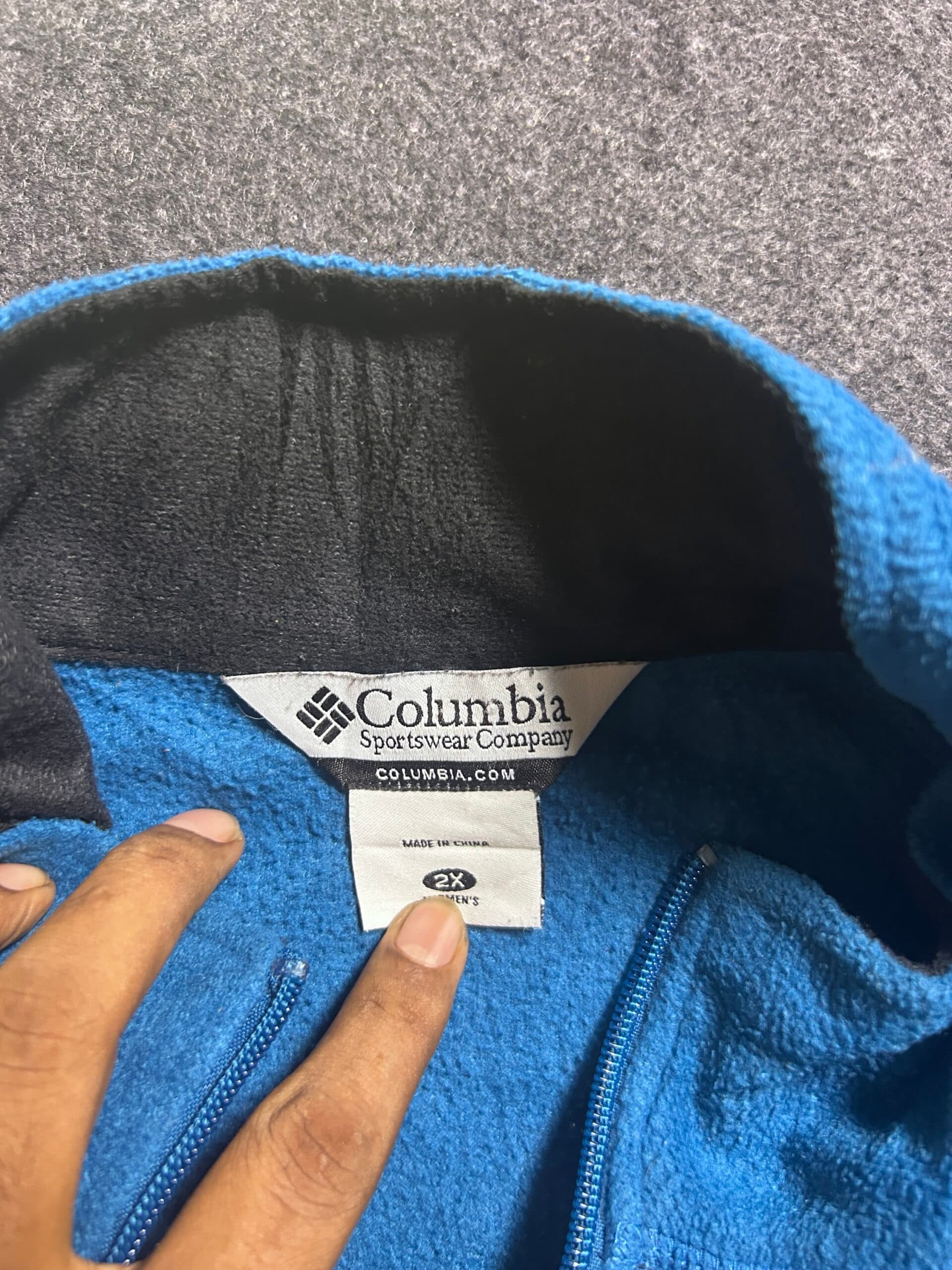 Columbia thrift fleece jacket India close-up