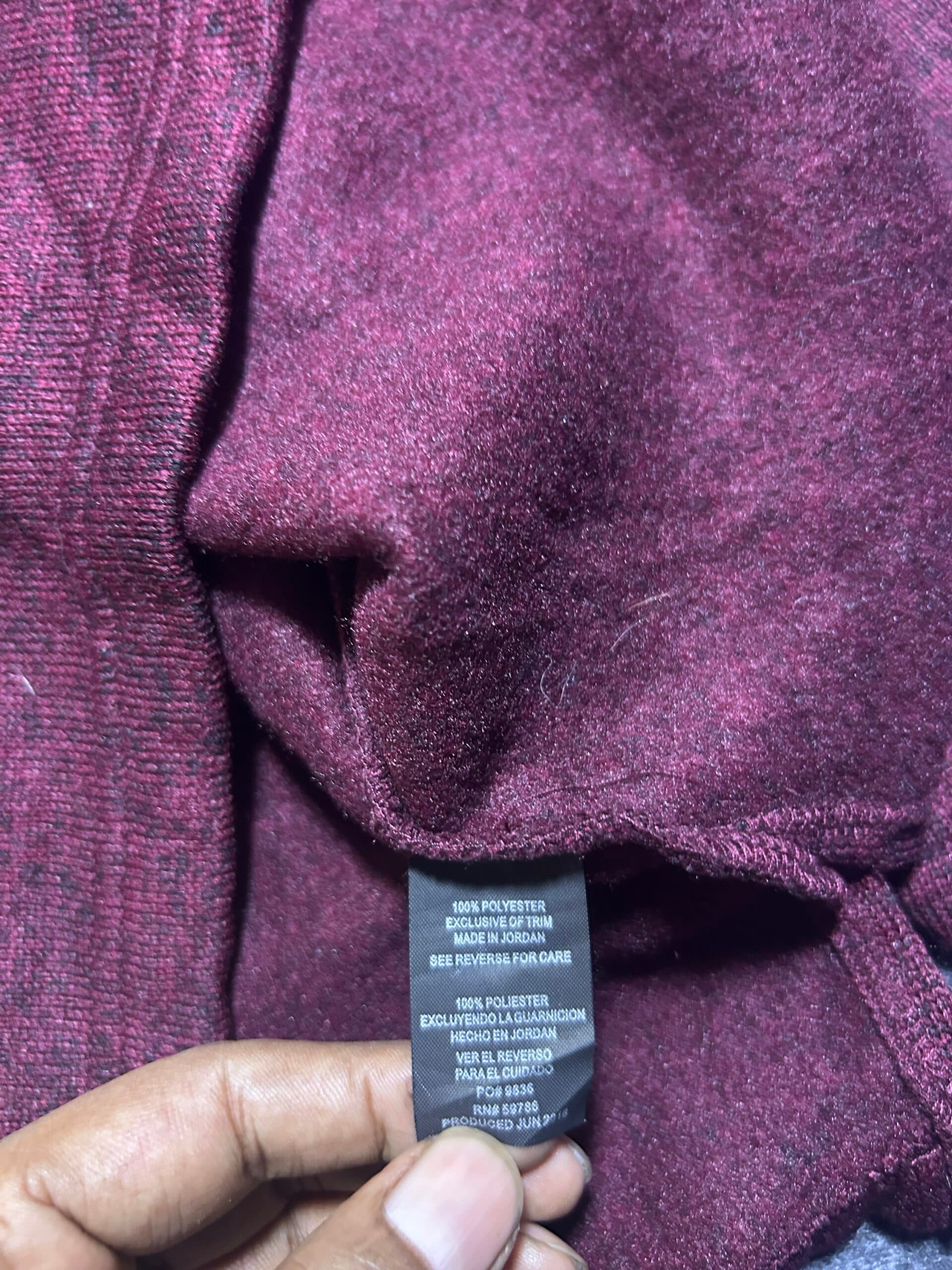 Branded thrift fleece jacket India detail view