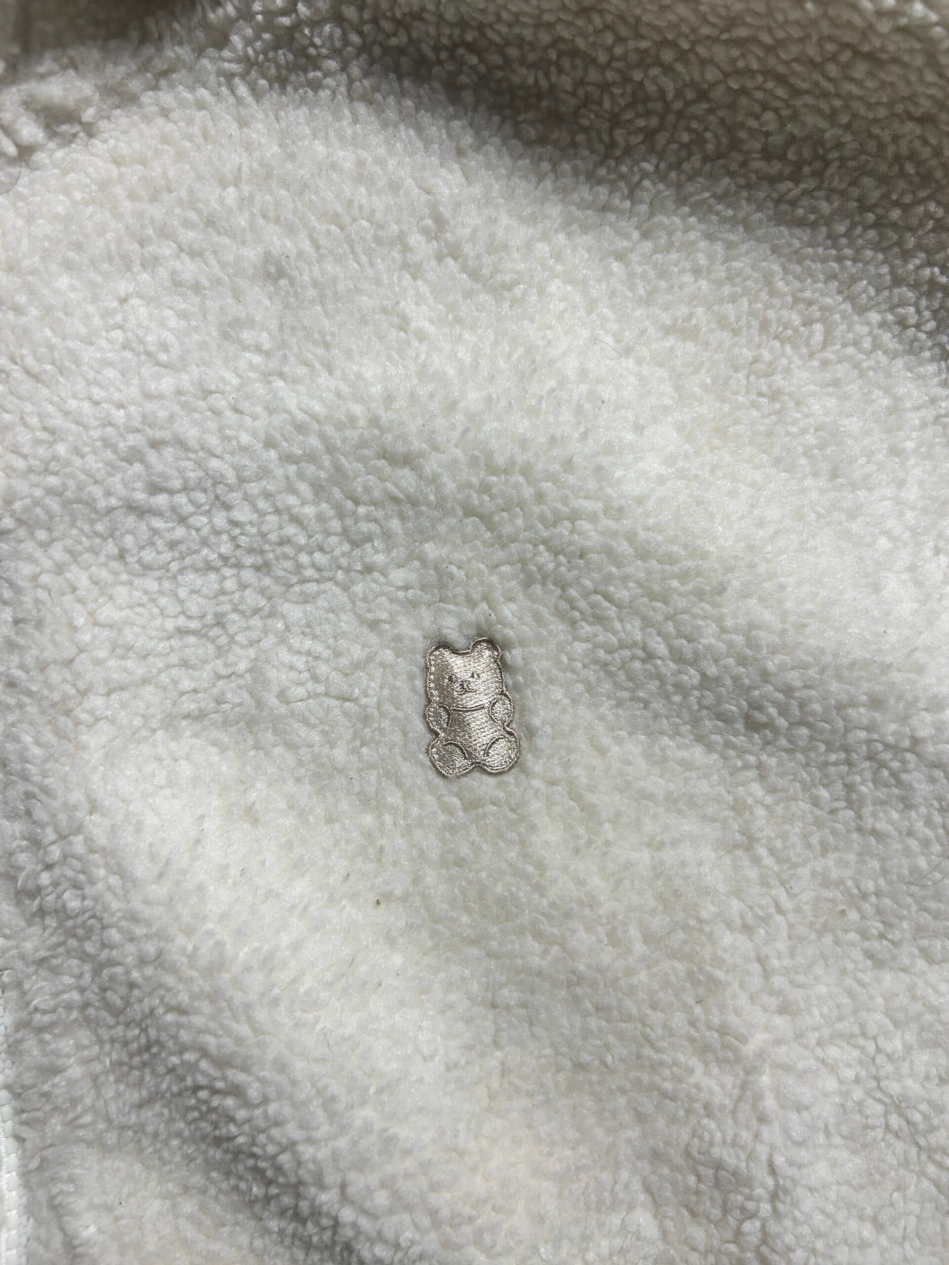 Branded thrift fleece jacket India detail view