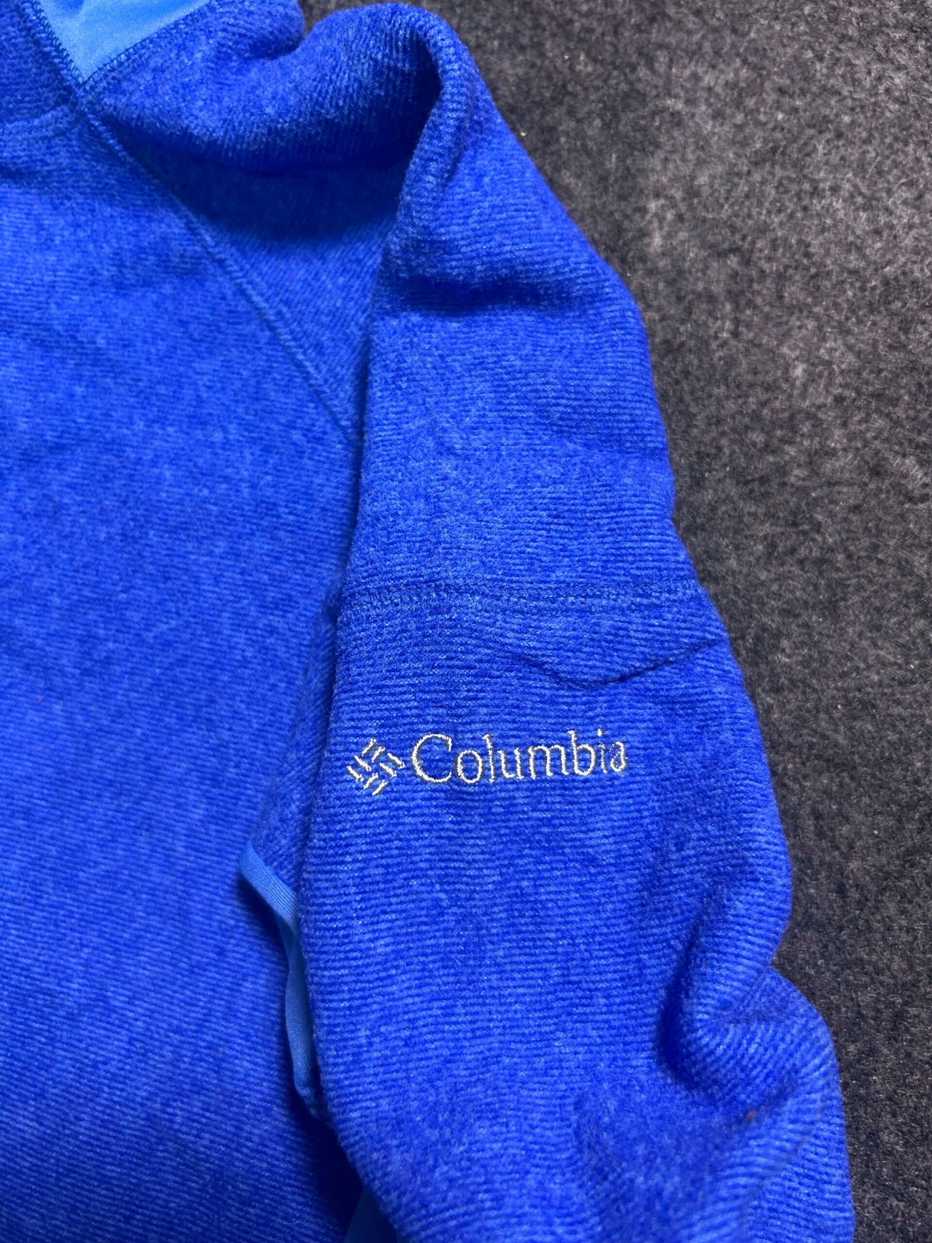 Columbia thrift fleece jacket India detail view