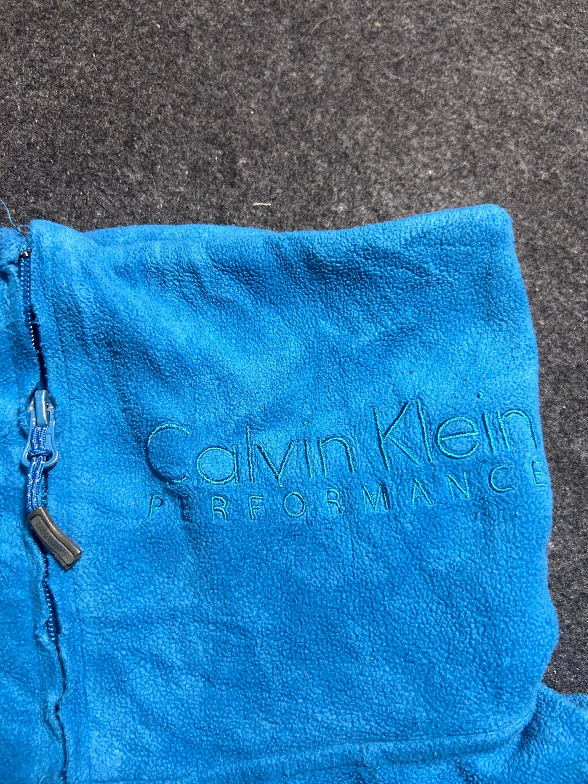 Calvin Klein thrift fleece jacket India close-up