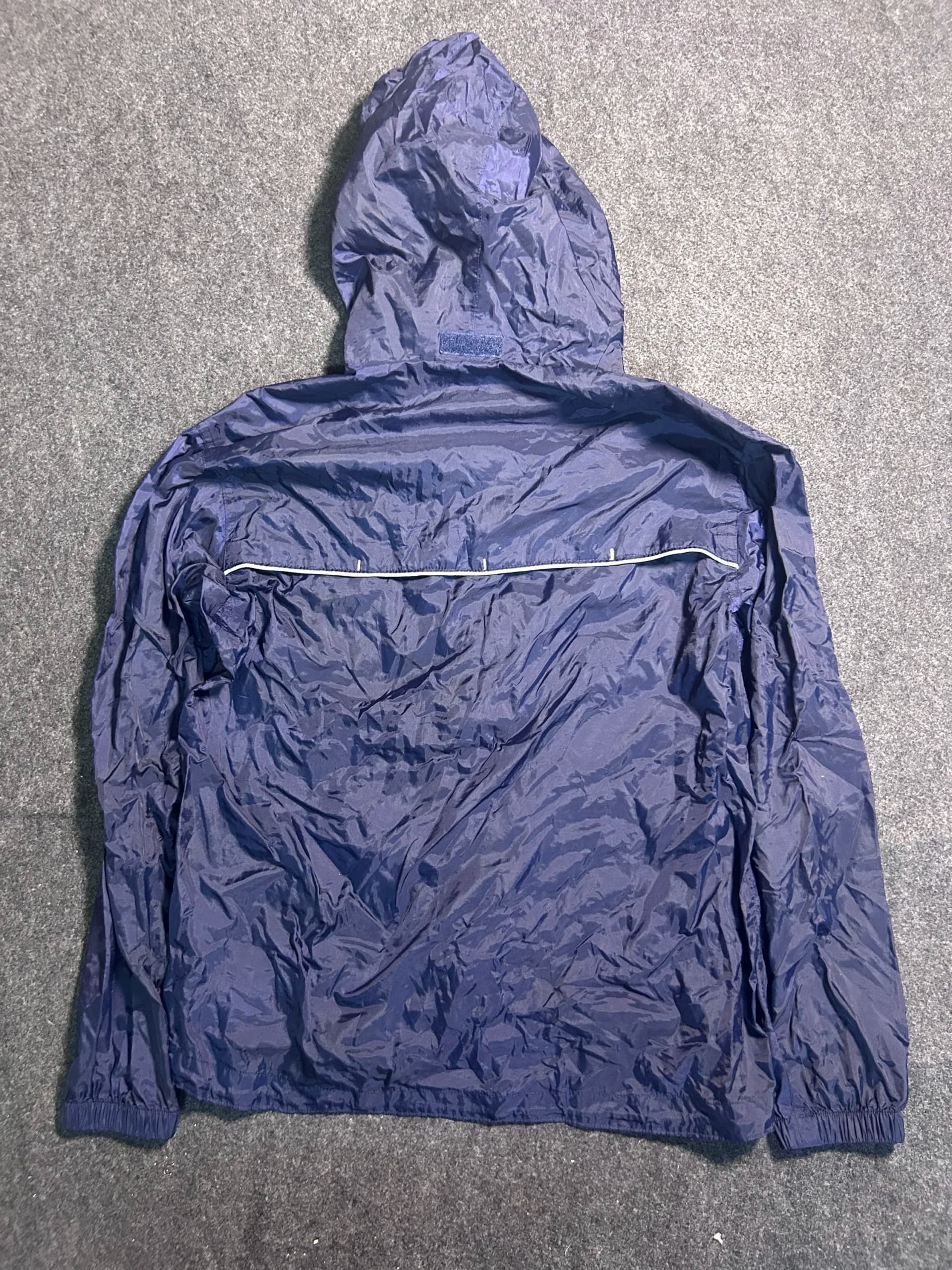 Branded thrift rain jacket India back view