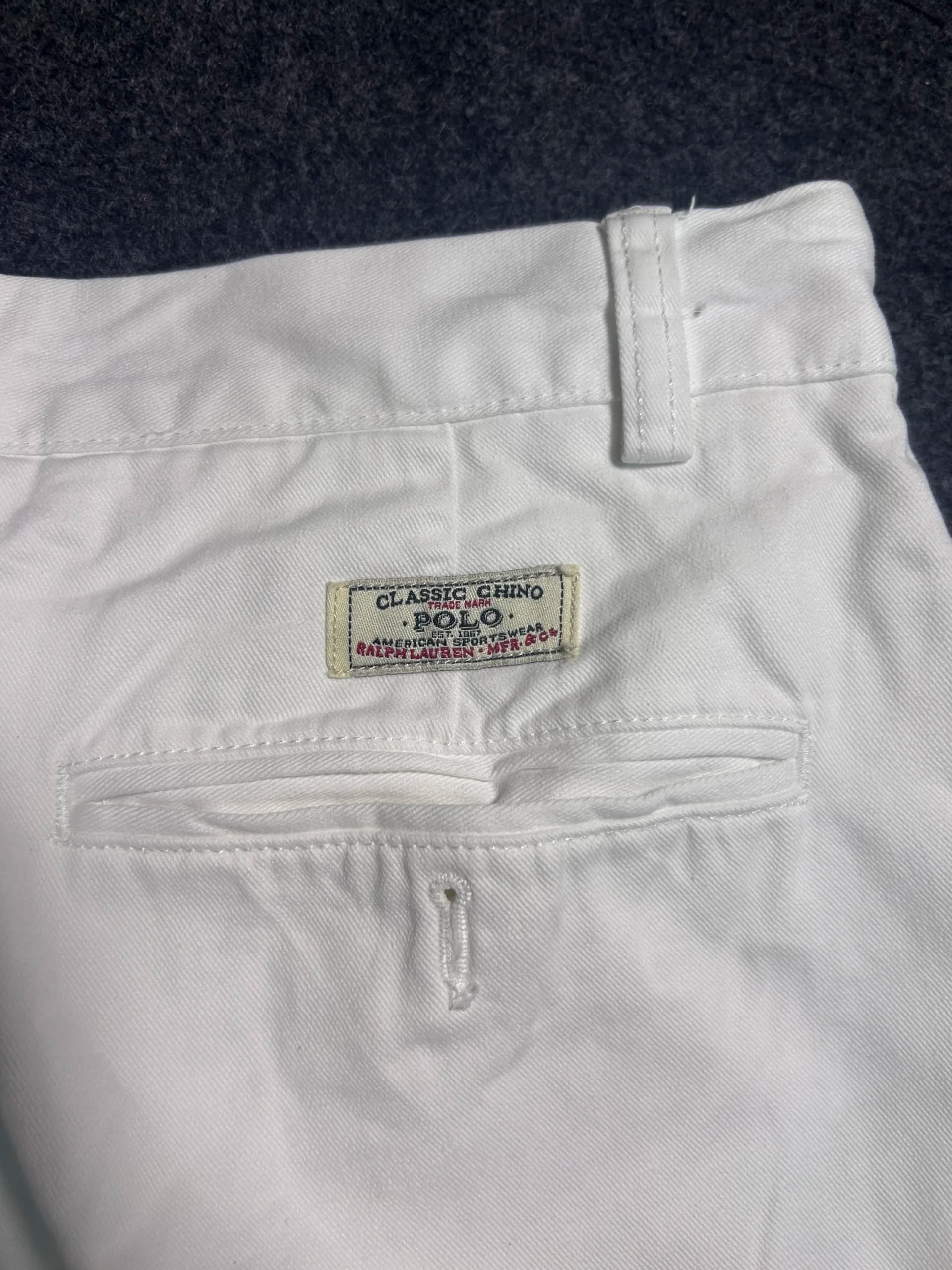 Ralph Lauren thrift chinos India close-up