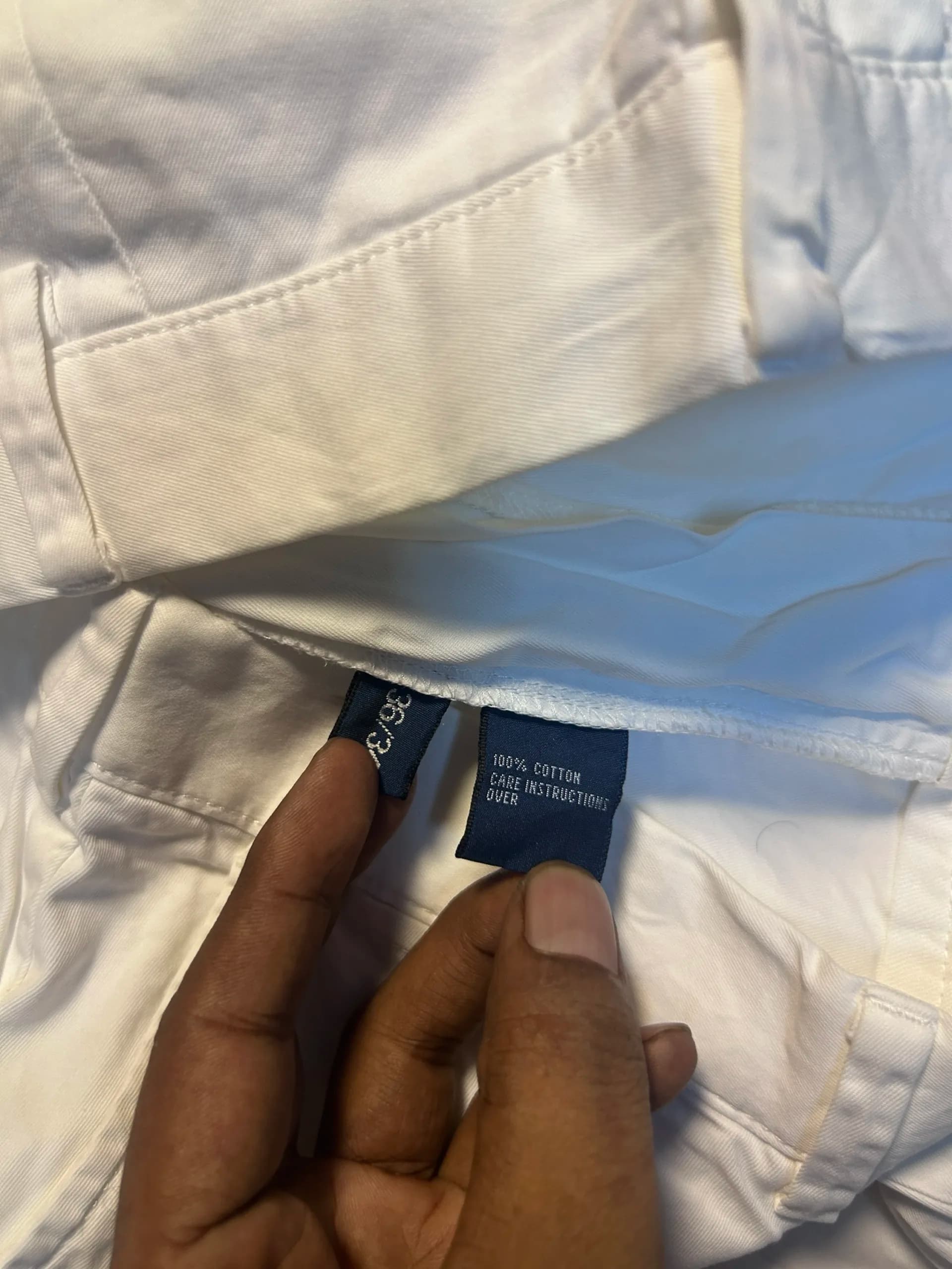 Ralph Lauren thrift chinos India close-up