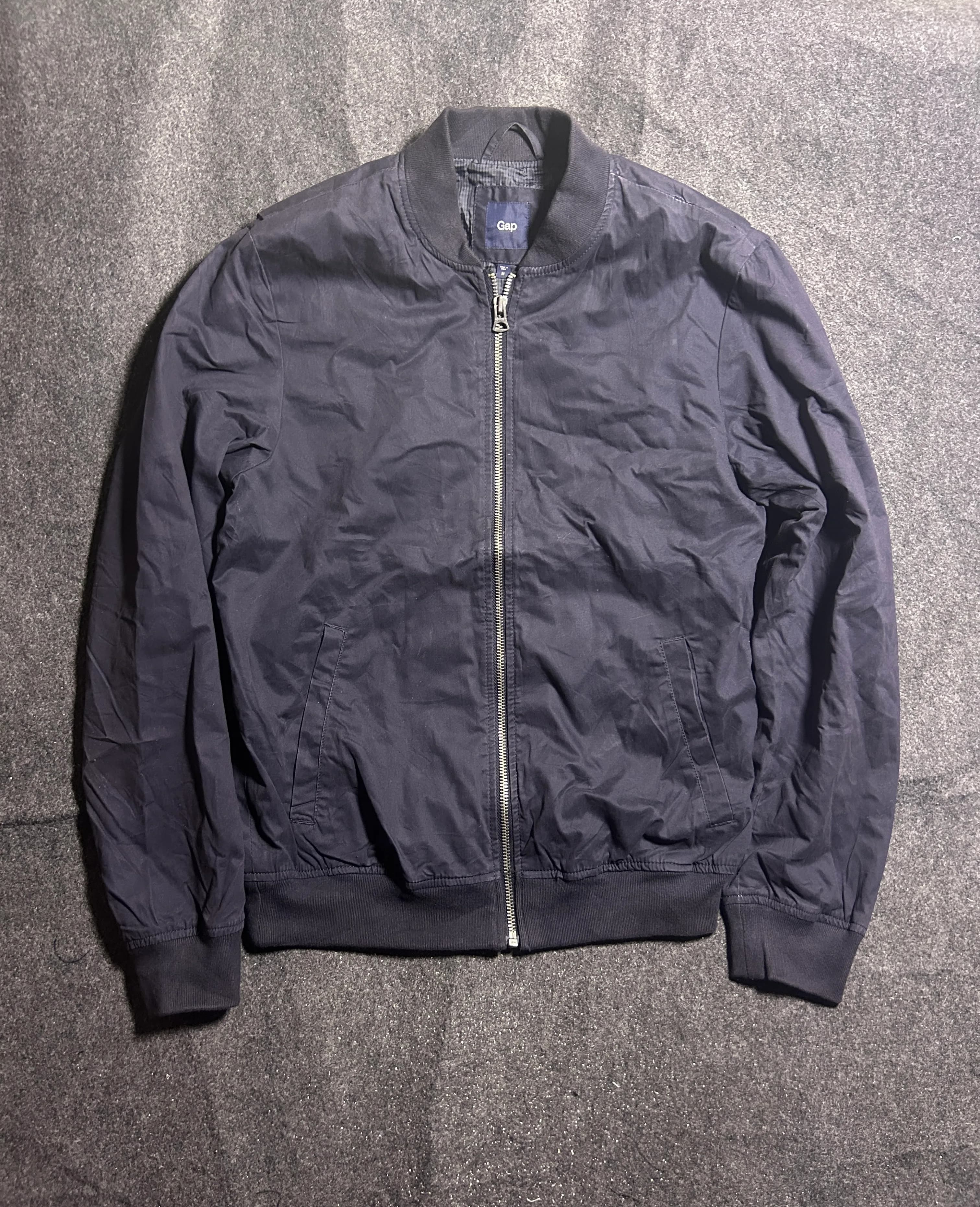 GAP Men’s Navy Blue Nylon Bomber Jacket | Lightweight Jacket