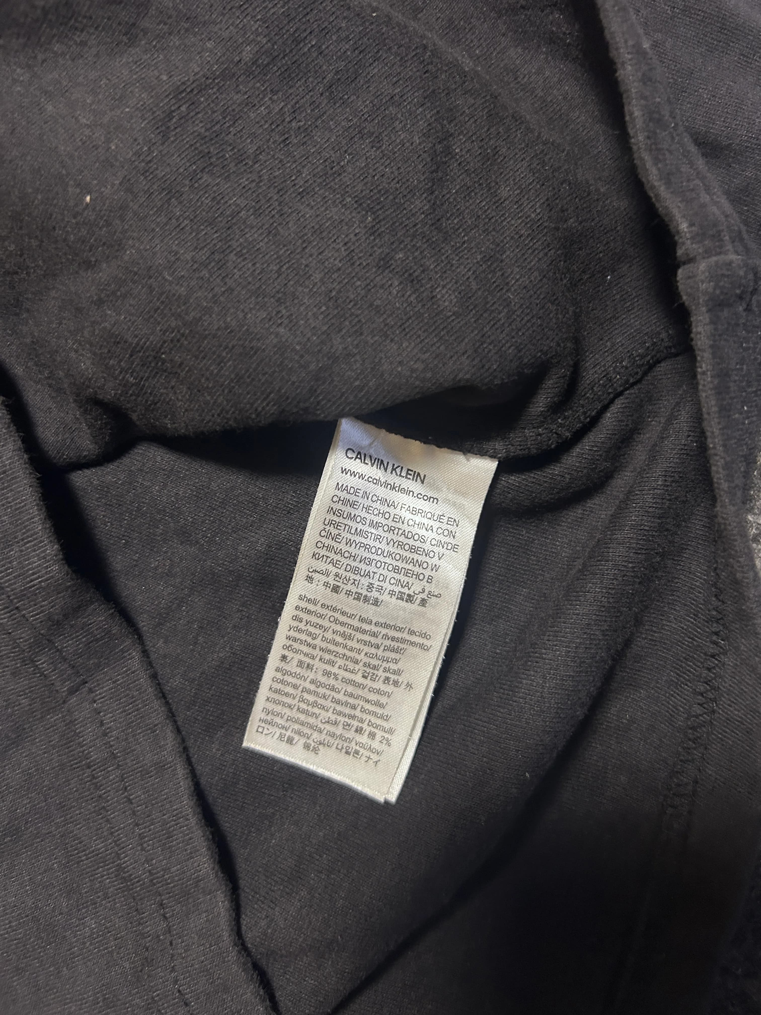 Calvin Klein Jeans Black Full Sleeve Sweatshirt – Graphic Logo Print | XL