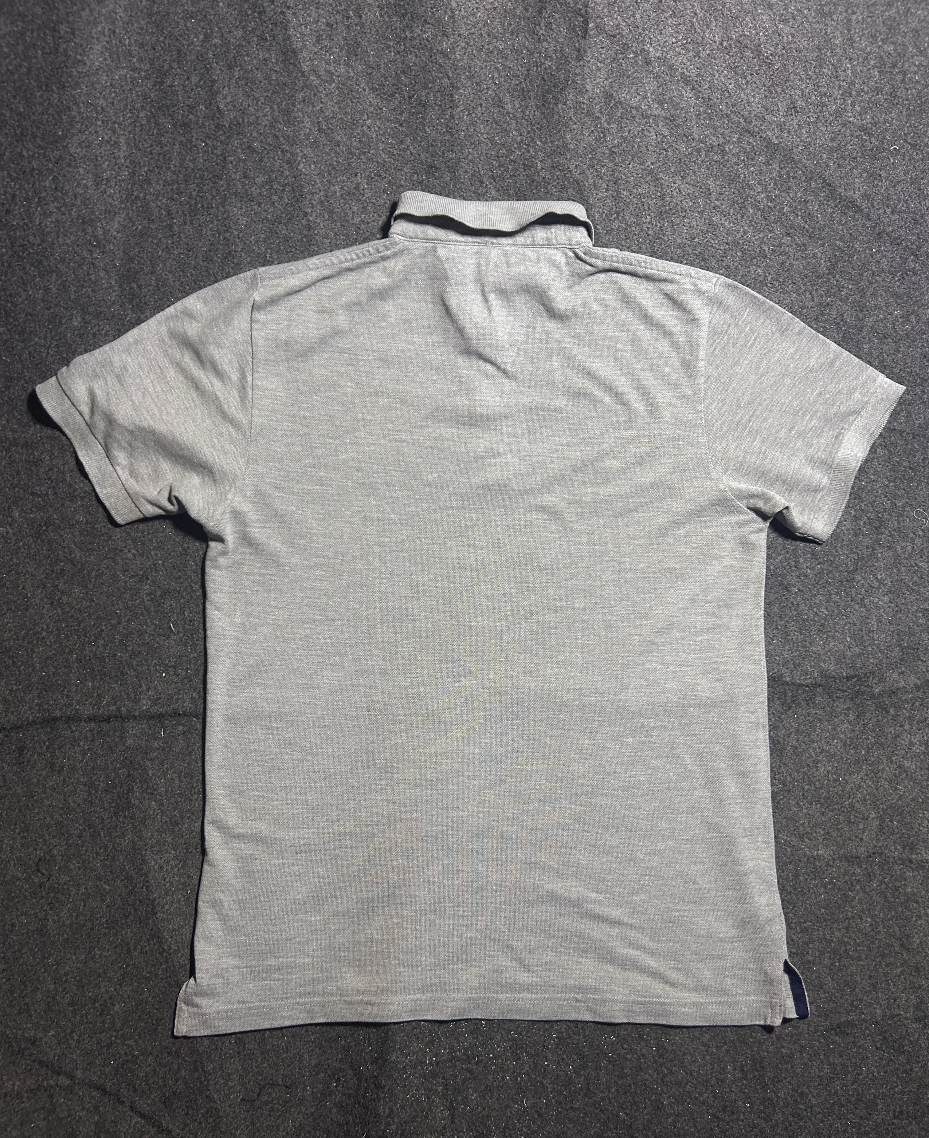 Tommy Hilfiger Grey Polo Shirt – Classic Cotton Pique | L