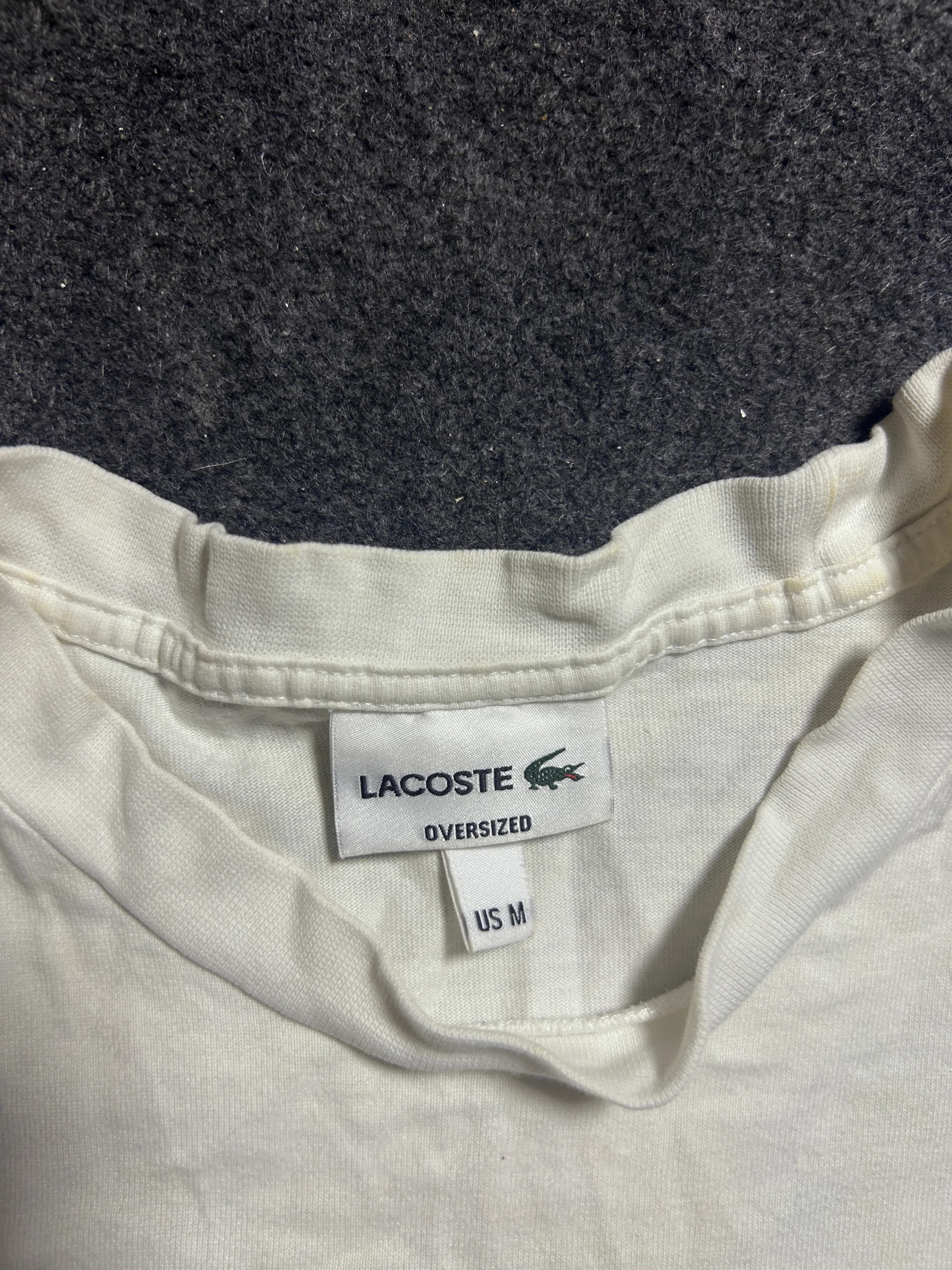 Lacoste Oversized Snoopy Graphic T-Shirt – White Cotton | M