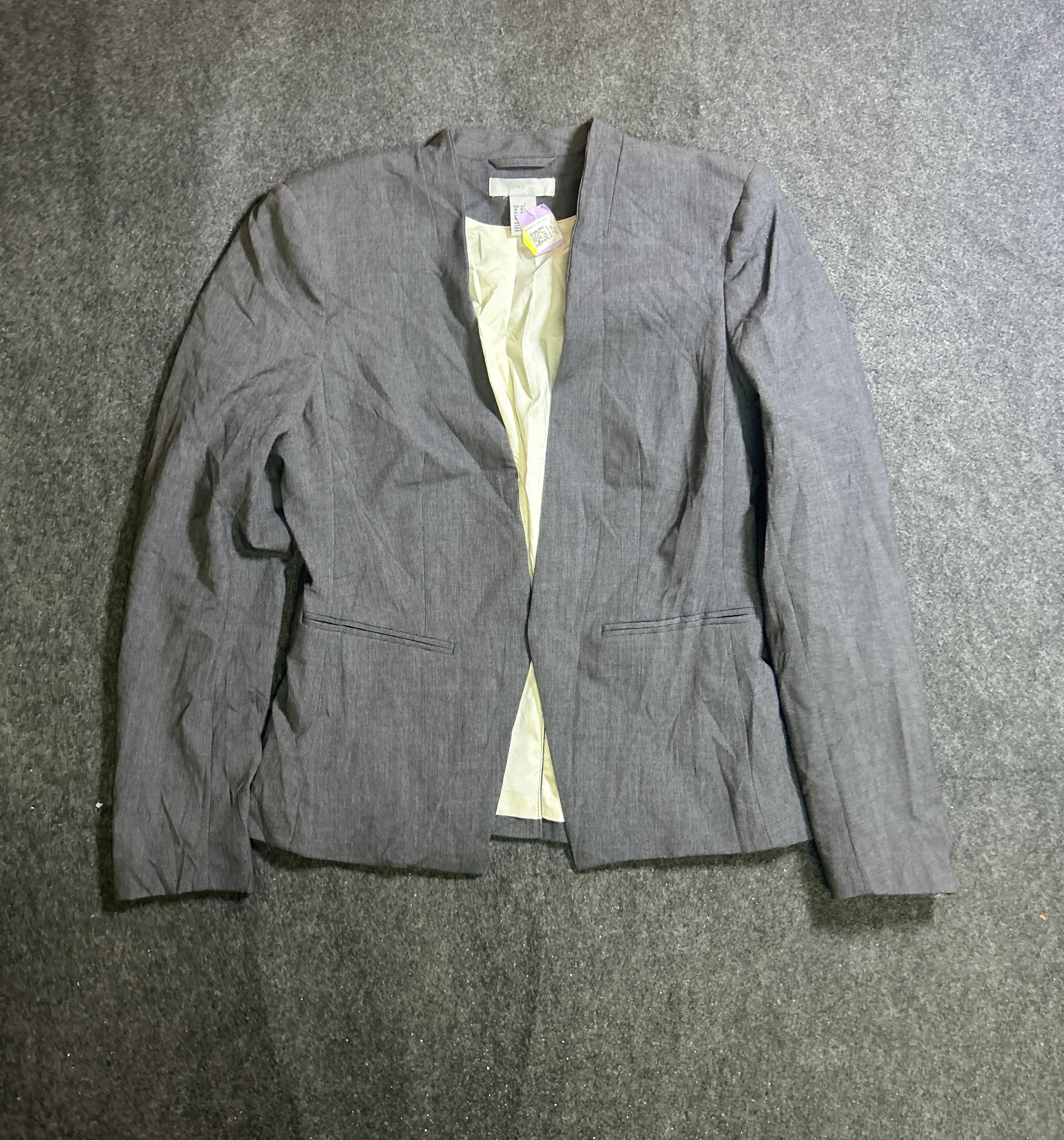 H&M Women’s Grey Tailored Blazer S thrift clothing India