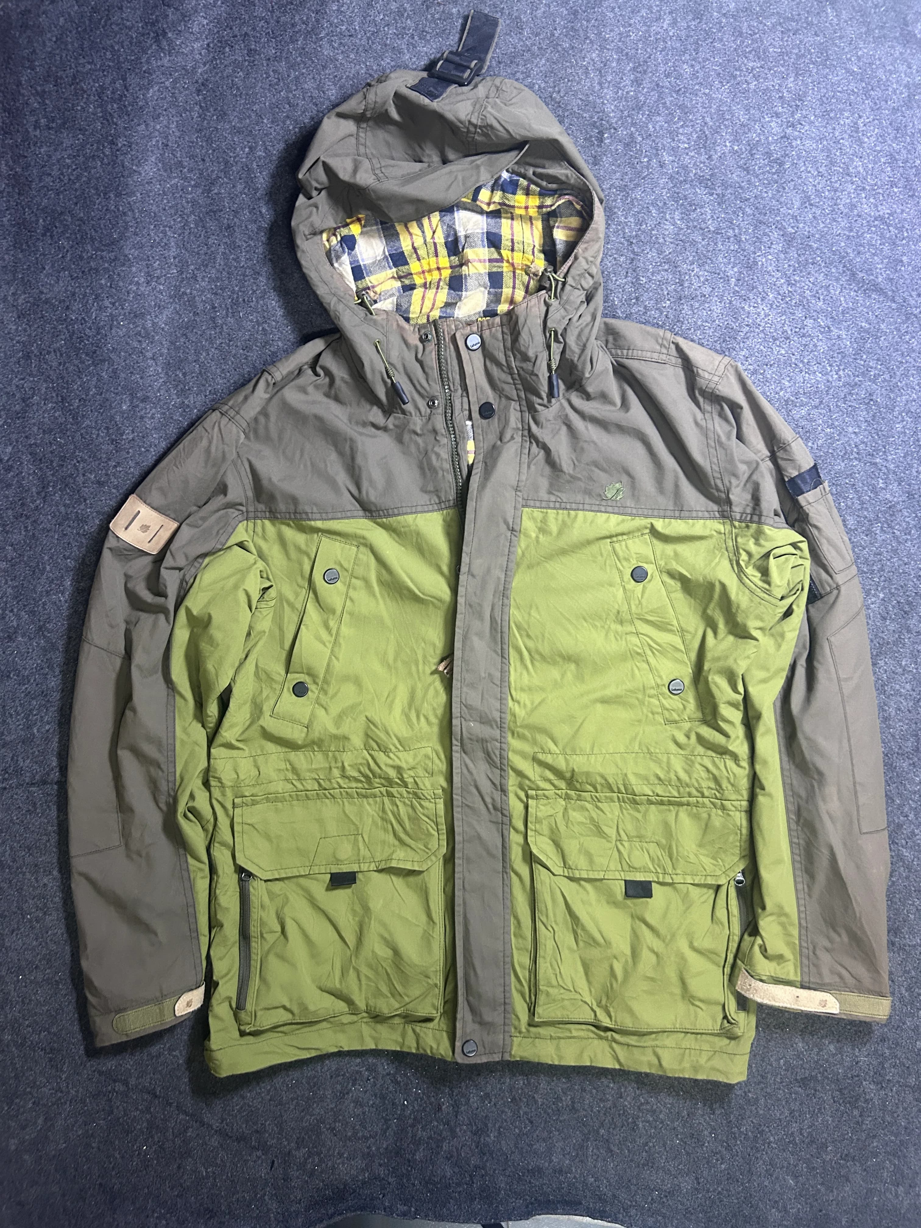 Lafuma Outdoor Trekking Parka Jacket – Olive Green & Lime XL