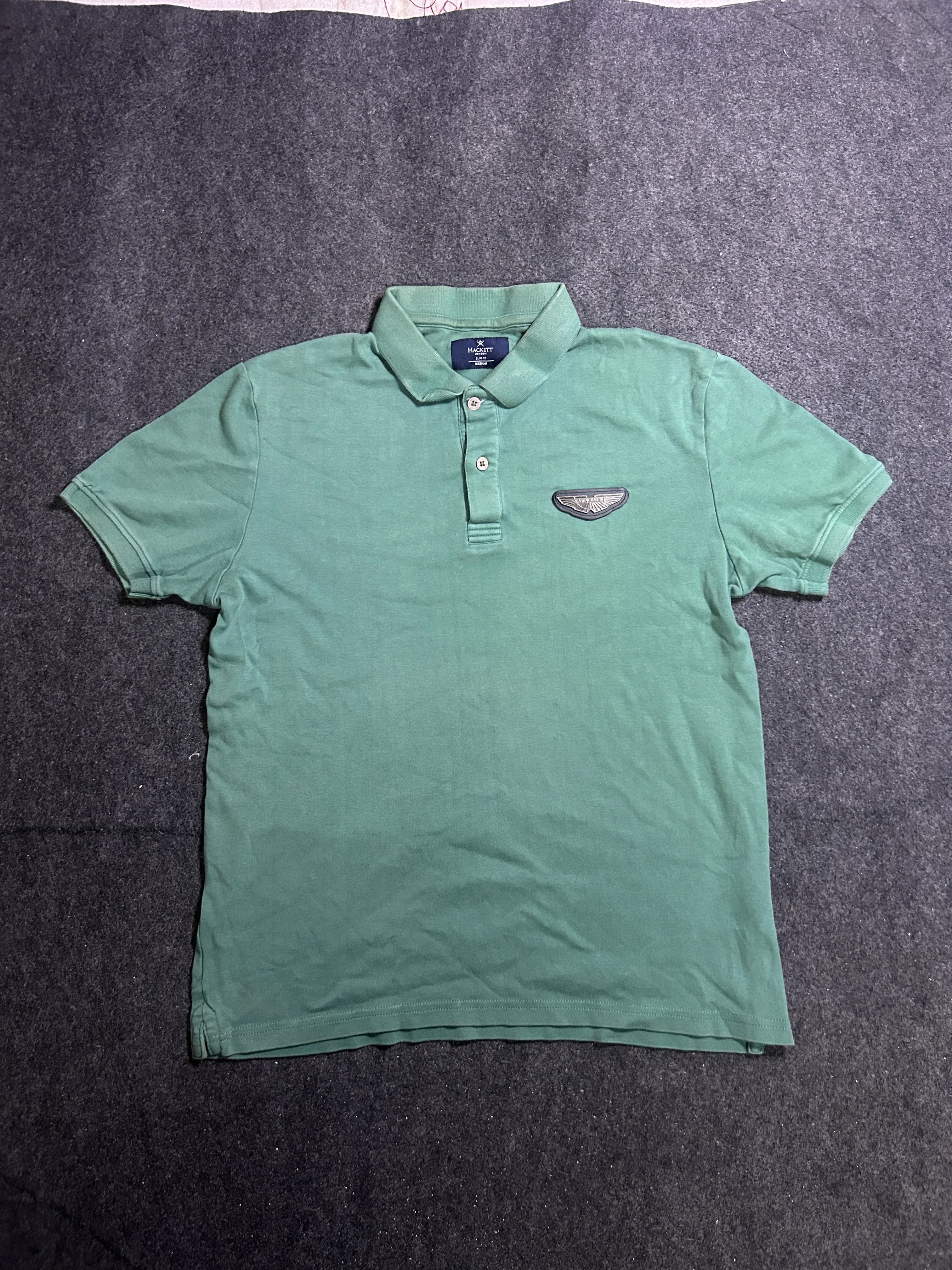 Hackett London Men’s Green Cotton Polo T-Shirt – M