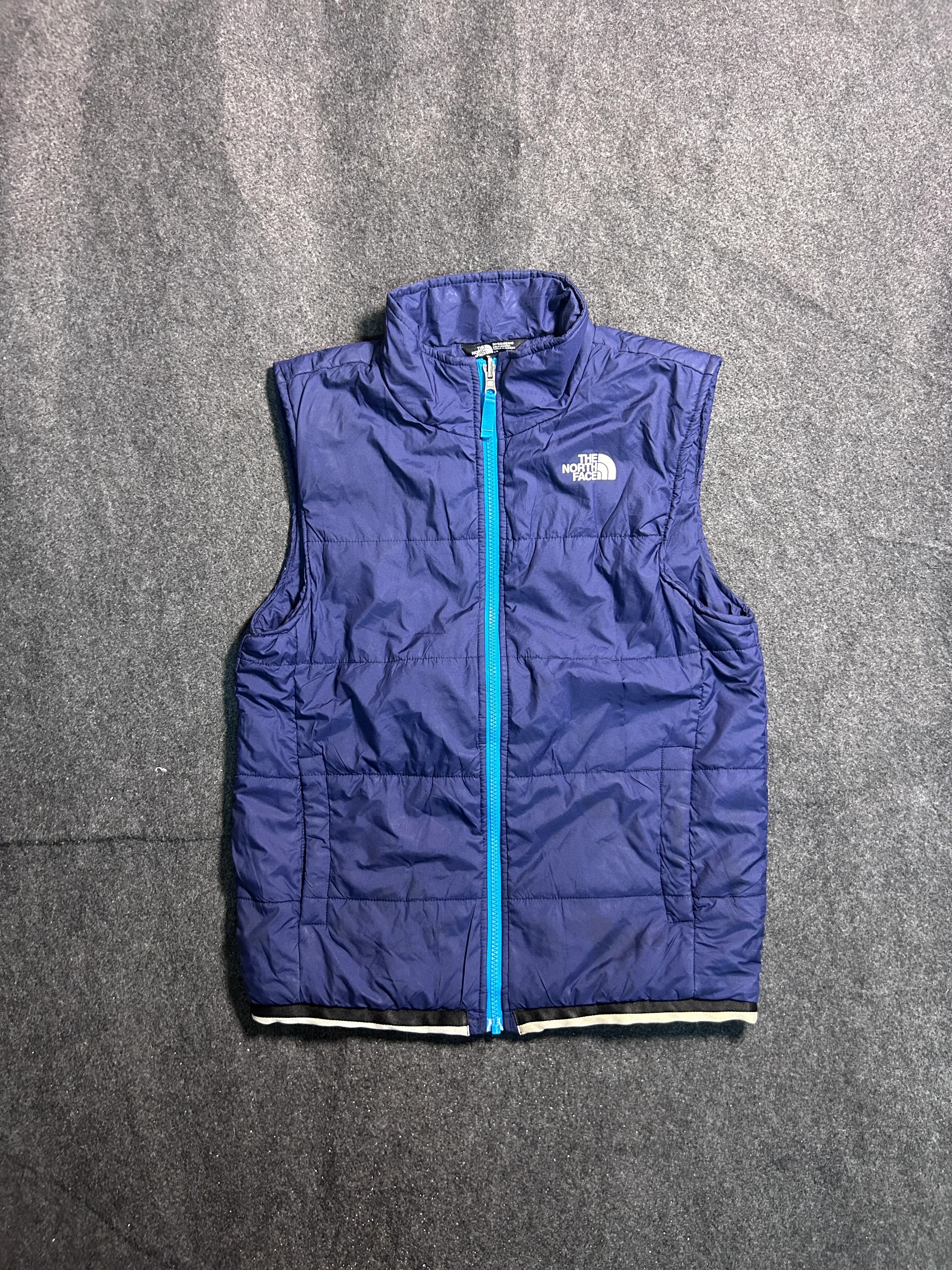 The North Face Insulated Puffer Vest Navy Blue Full Zip Lightweight Gilet Outdoor XS