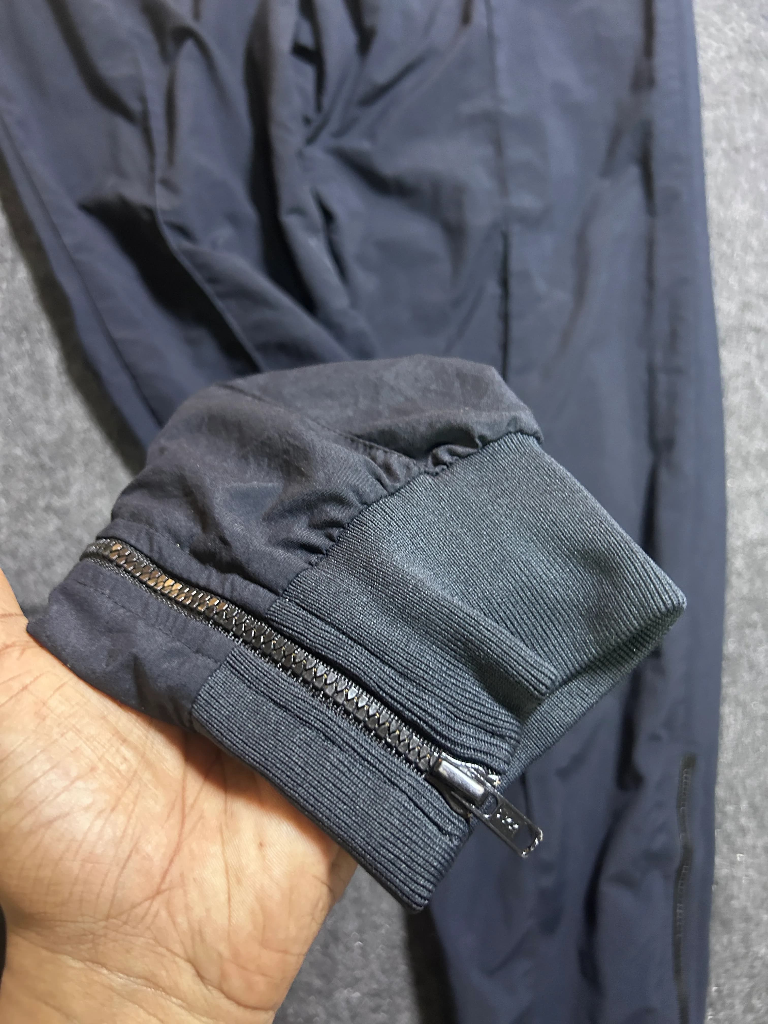 Vintage Nike Embroidered Futura Logo Nylon Track Pants Ankle Zip Black L