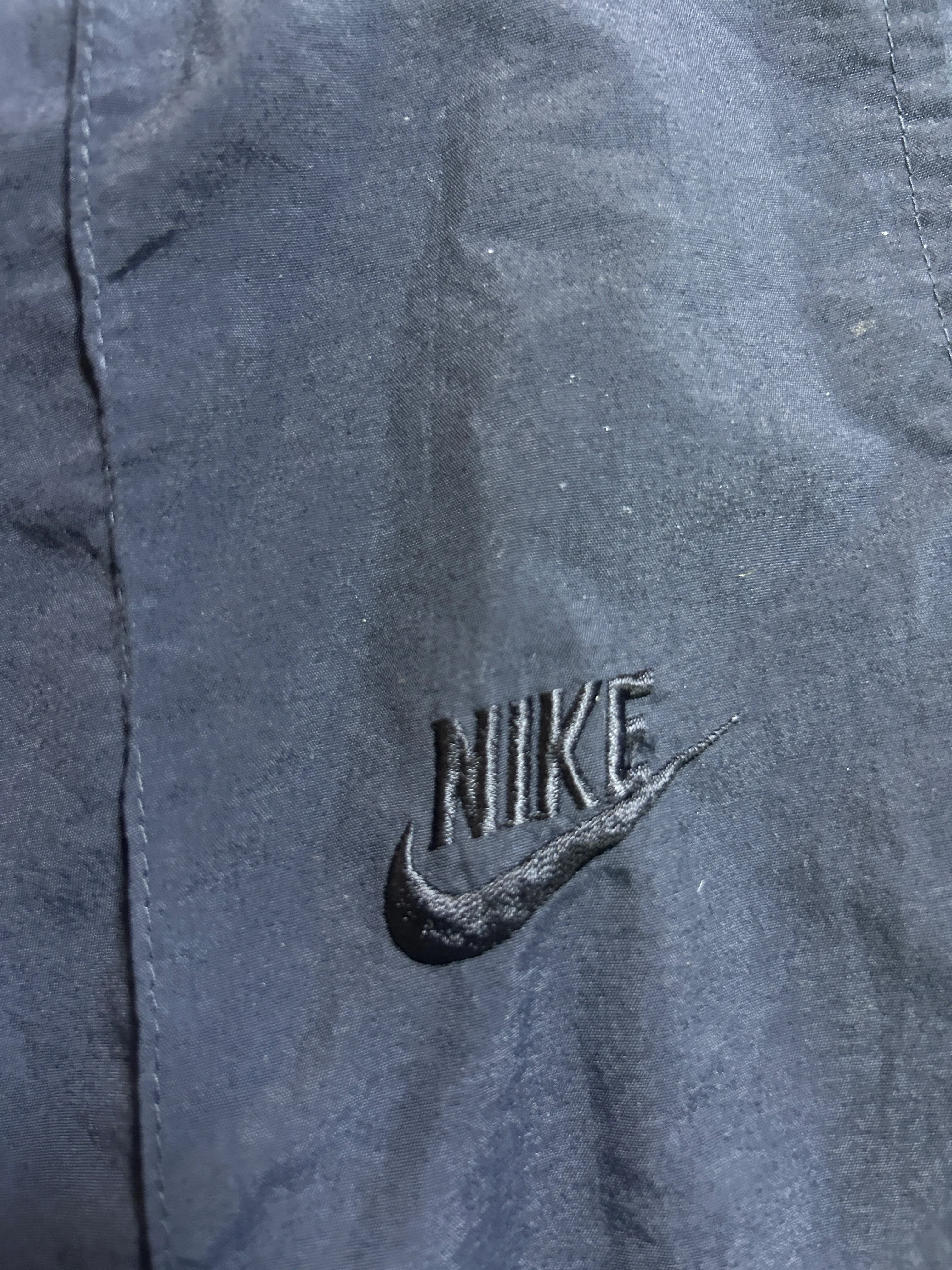 Vintage Nike Embroidered Futura Logo Nylon Track Pants Ankle Zip Black L