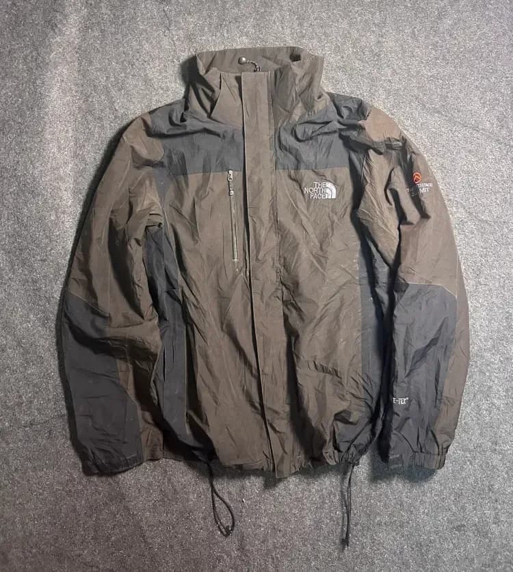 North Face Summit Series GORE-TEX Waterproof Windbreaker Jacket Brown/Black –M