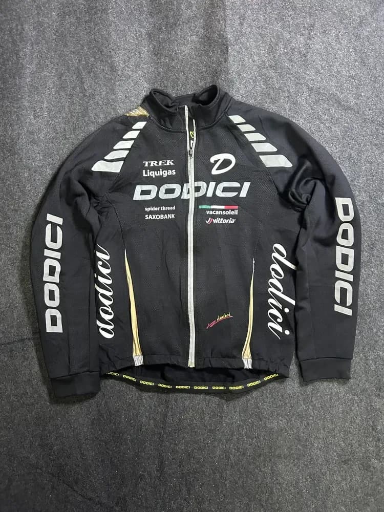DODICI Riding Jacket Black Full Zip Long Sleeve Made in Korea M